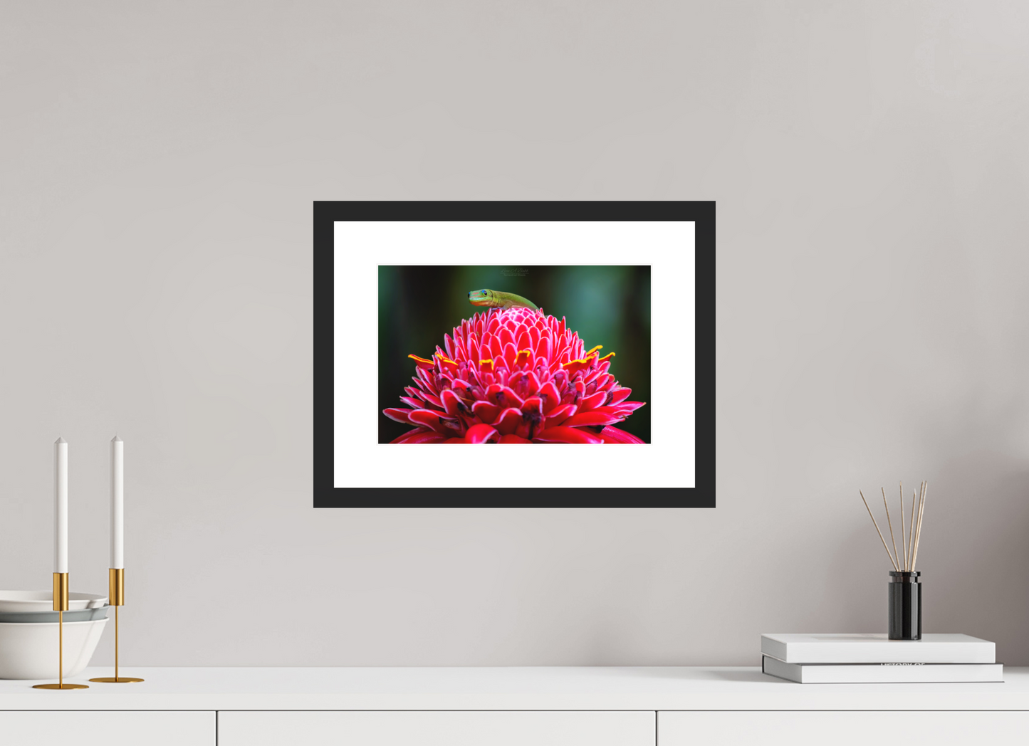 12 x 8″, Standard Black Matte Wood Frame (08F) Petals & Personality