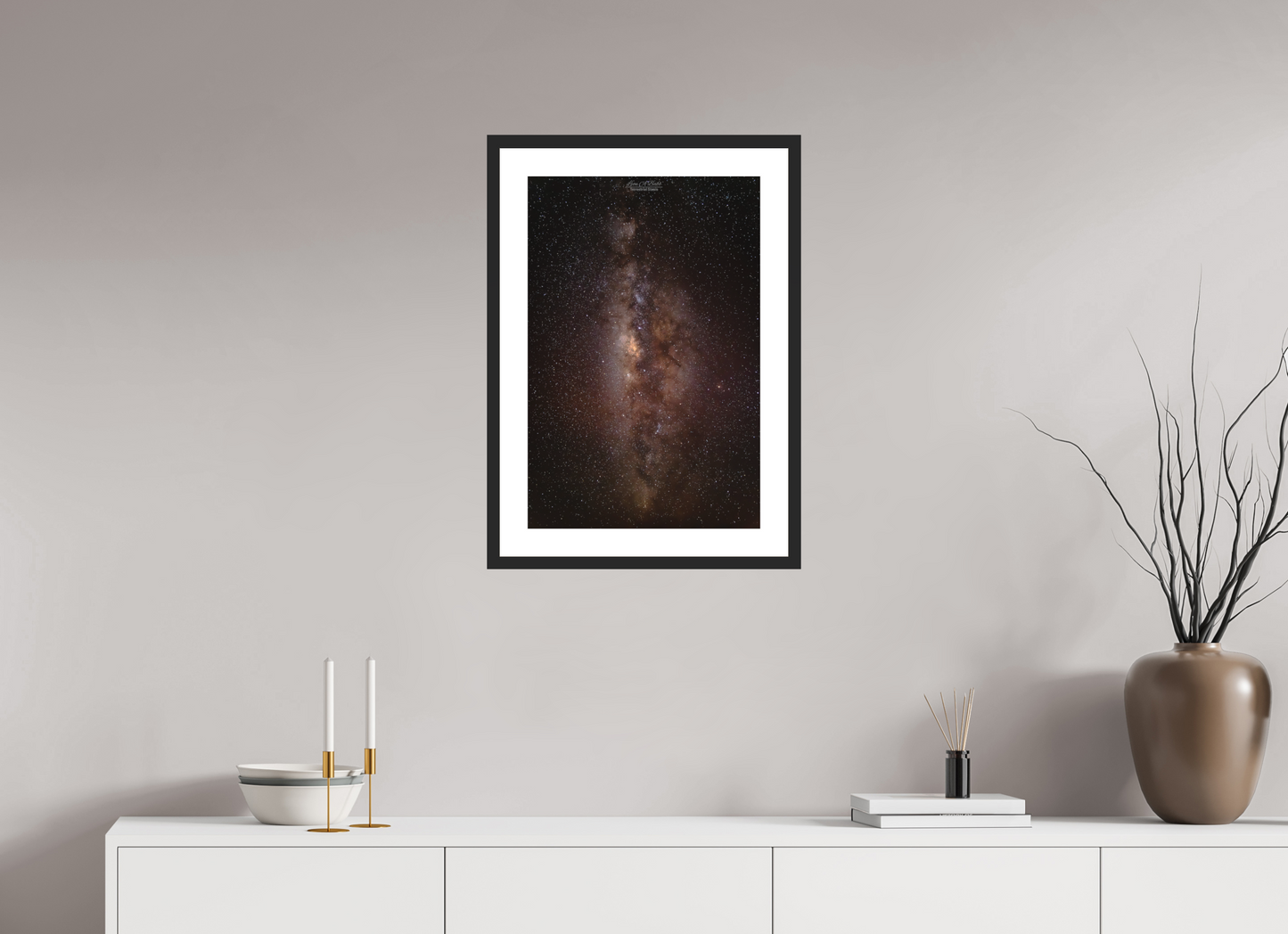 16 x 24″, Standard Black Matte Wood Frame (11A) River of Light