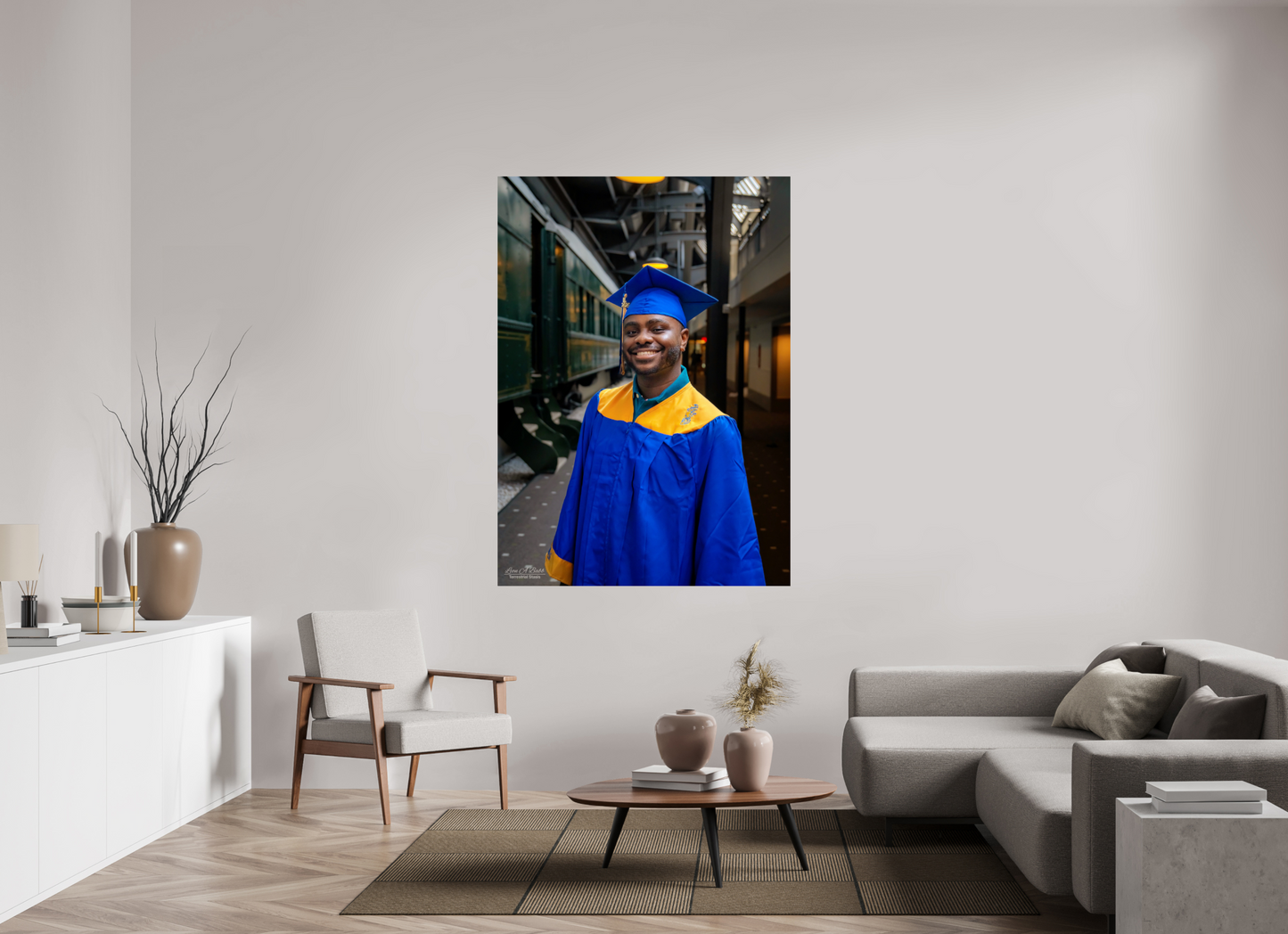 47 x 65.8″, Print with Aluminum Backing and Glossy Lamination (15B) Joseph’s High School Graduation