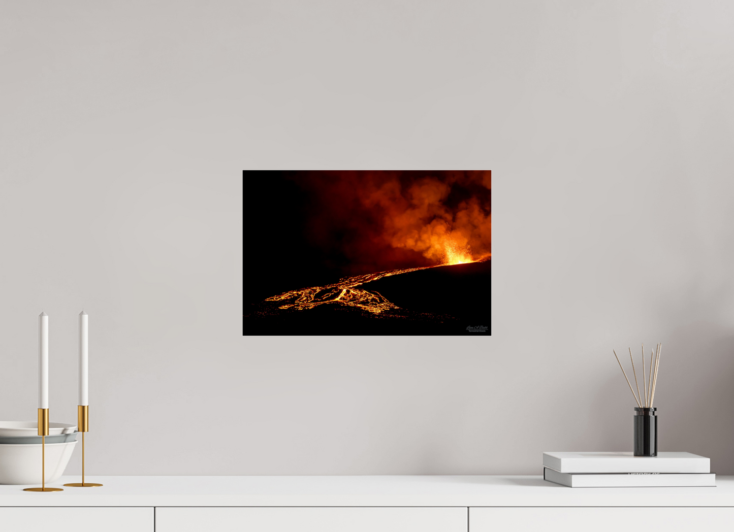 15 x 10″, Photo Print Under Acrylic Glass Flux of Flame
