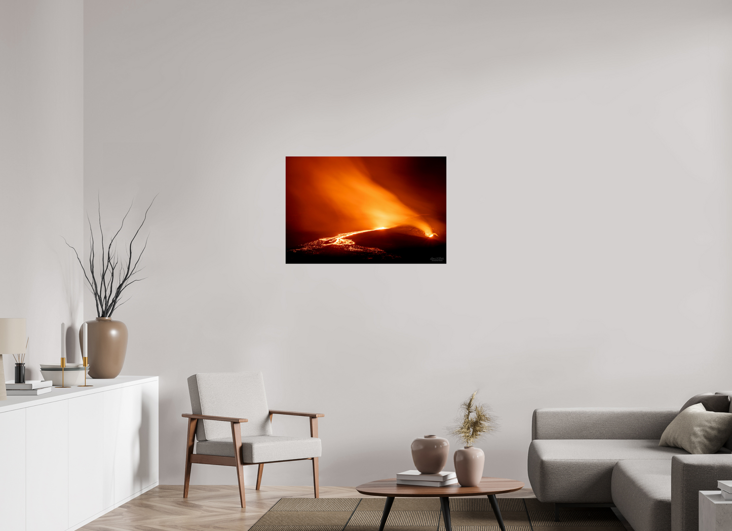 36 x 24″, Print with Aluminum Backing and Glossy Lamination Kīlauea Nights