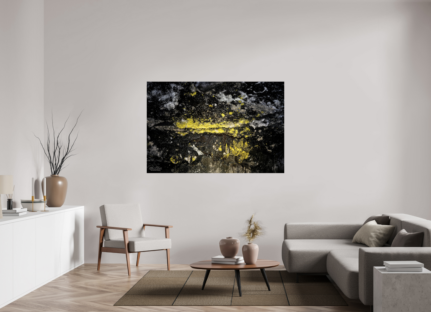 66 x 44″, Photo Print Under Acrylic Glass Luminous veins of the Kaūmana caves 1