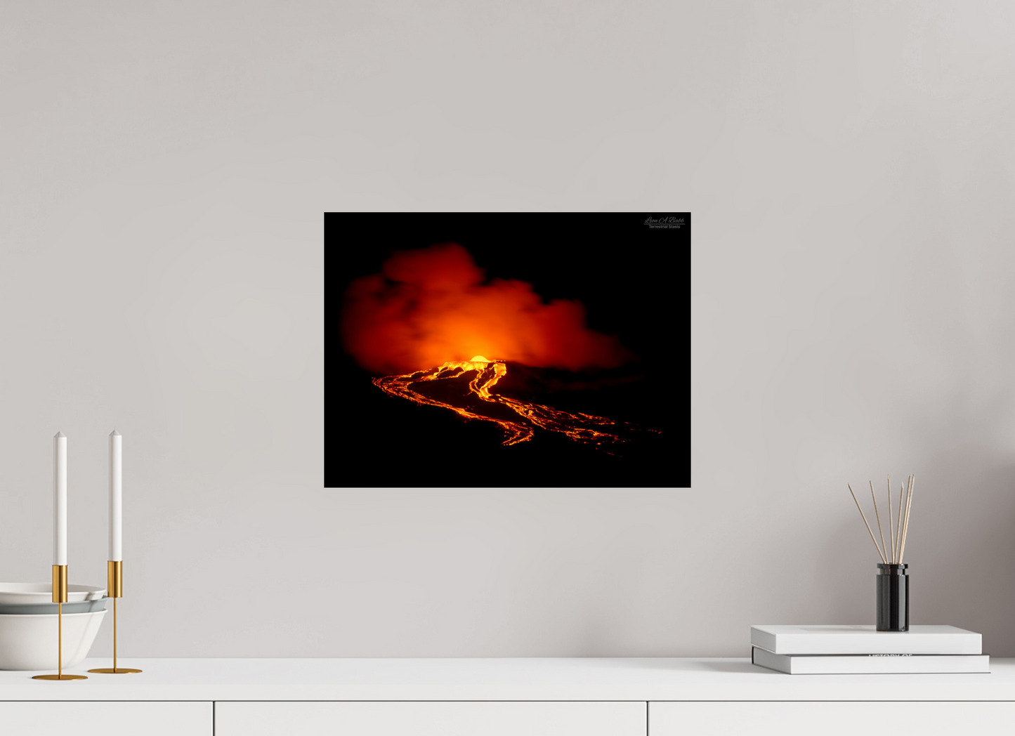 16 x 12″, Print with Aluminum Backing and Glossy Lamination (03G) Ember Vale