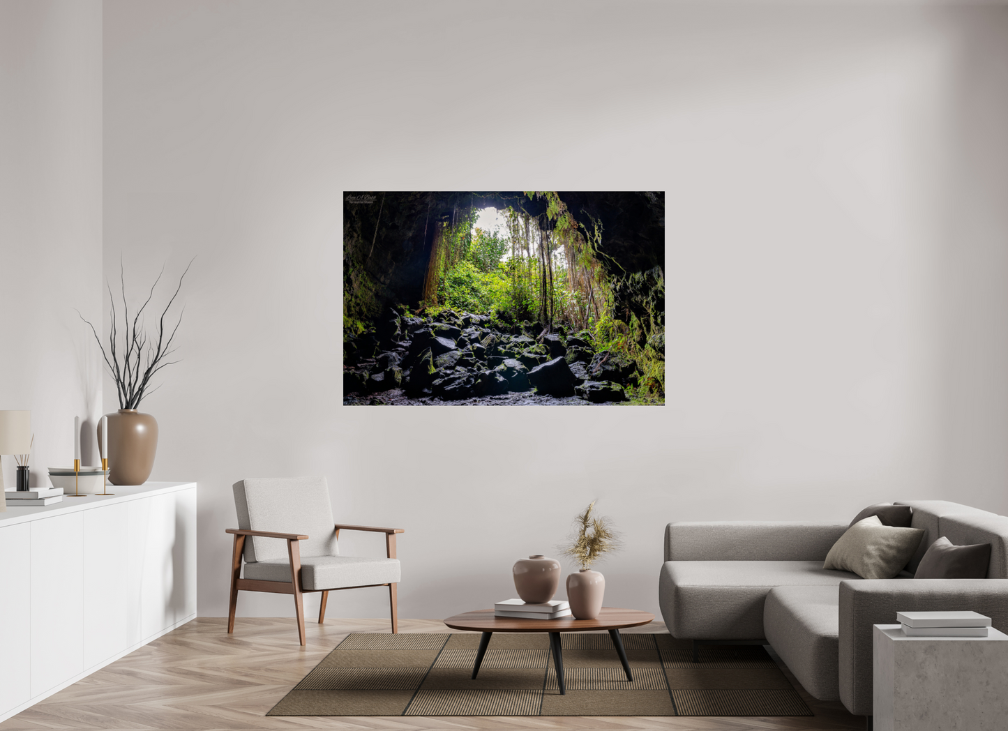66 x 44″, Photo Print Under Acrylic Glass (10F) At the Cave's Edge