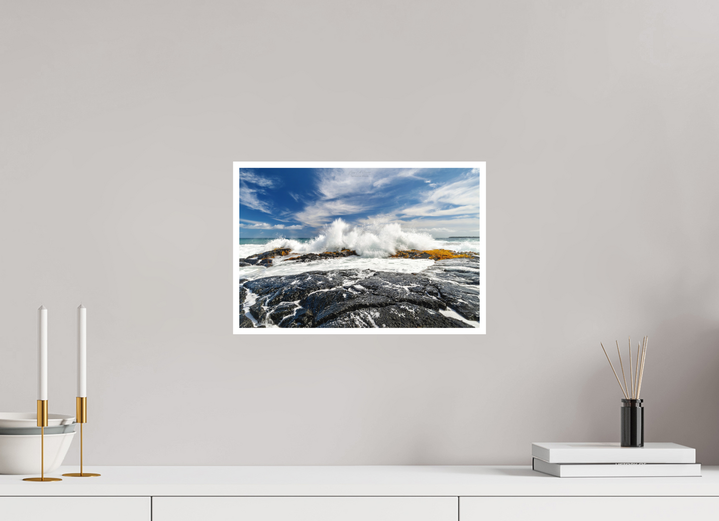 15 x 10″, Print with Matte Lamination (04D) Impact on the Rocks