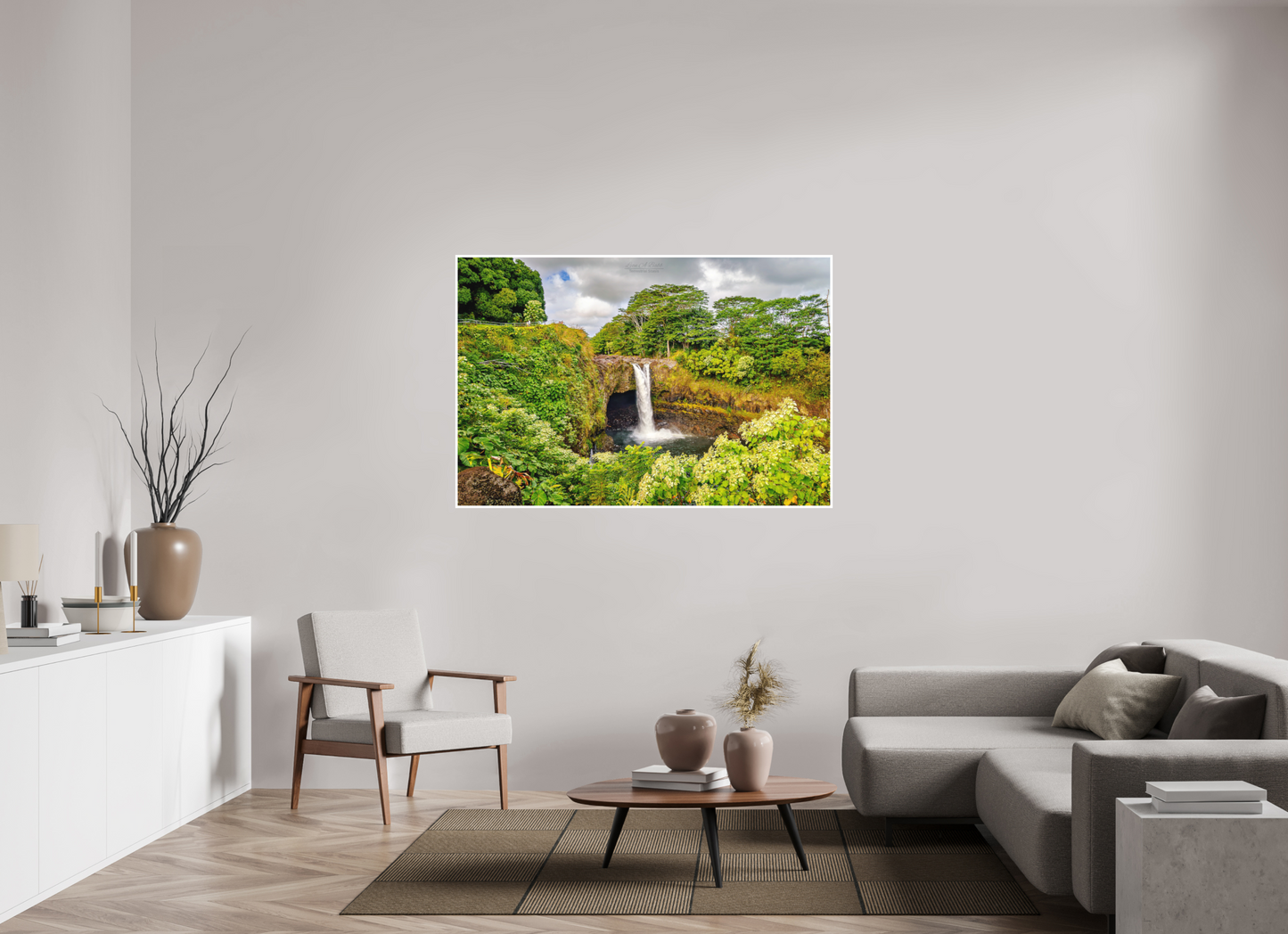 60 x 40″, Photo Print with Matte Lamination (04C) Rainbow Falls