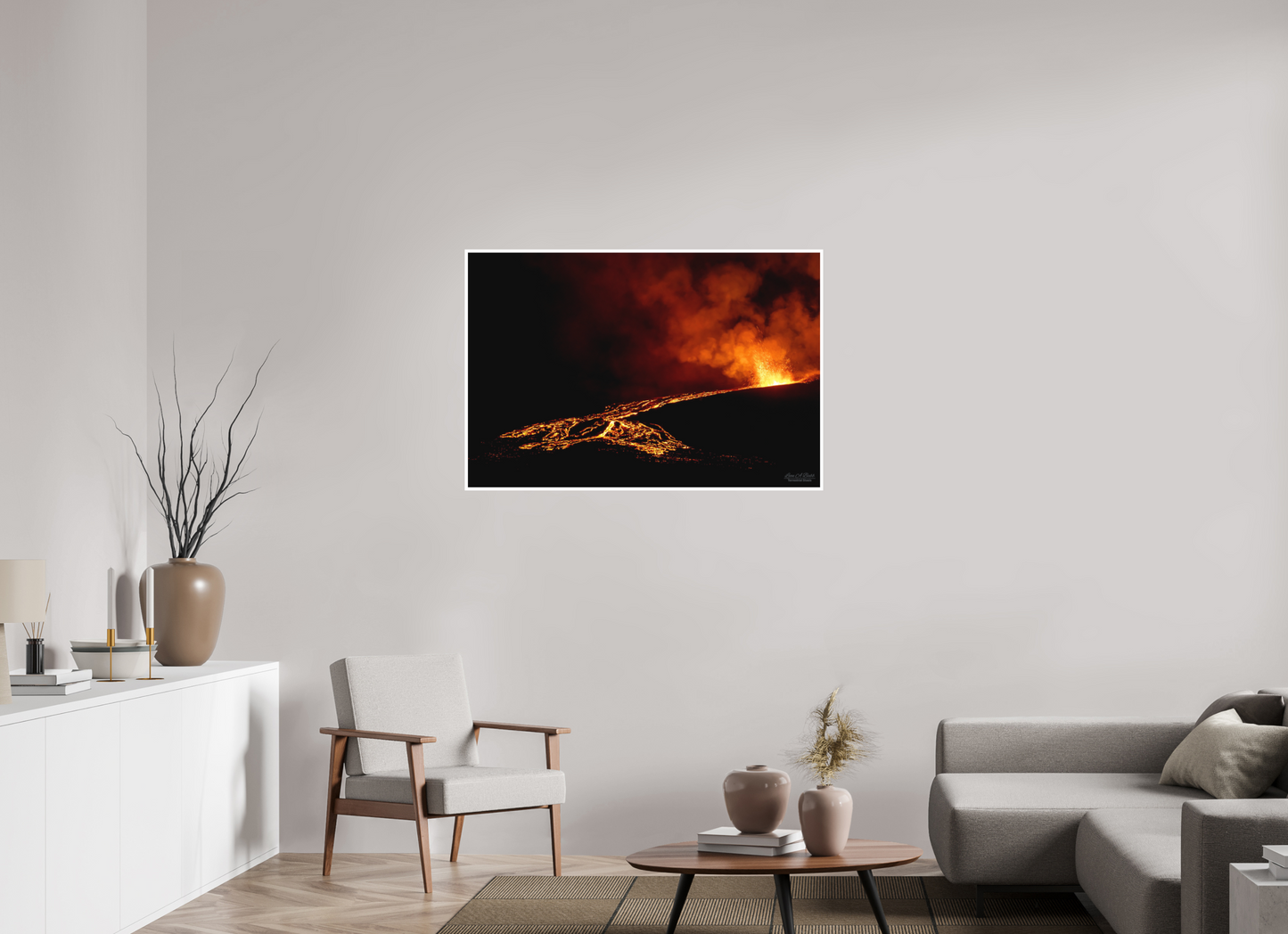 45 x 30″, Print with Matte Lamination Flux of Flame