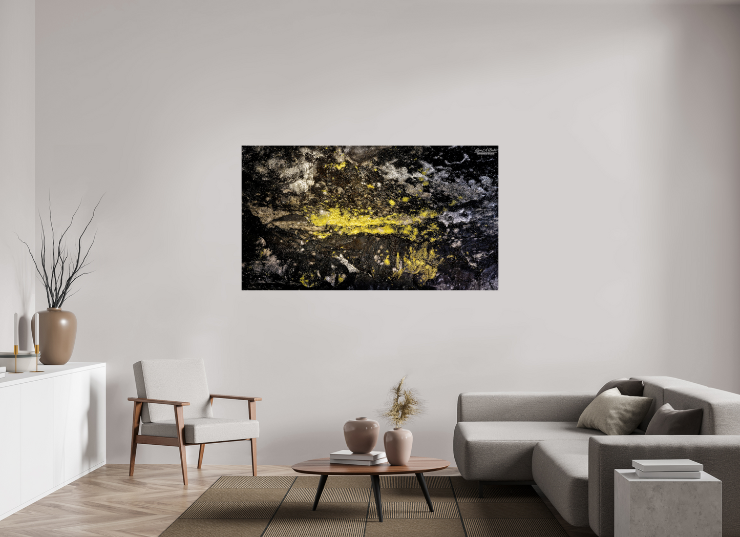 70 x 39.4″, Print with Aluminum Backing and Glossy Lamination (10B) Luminous veins of the Kaūmana caves 2
