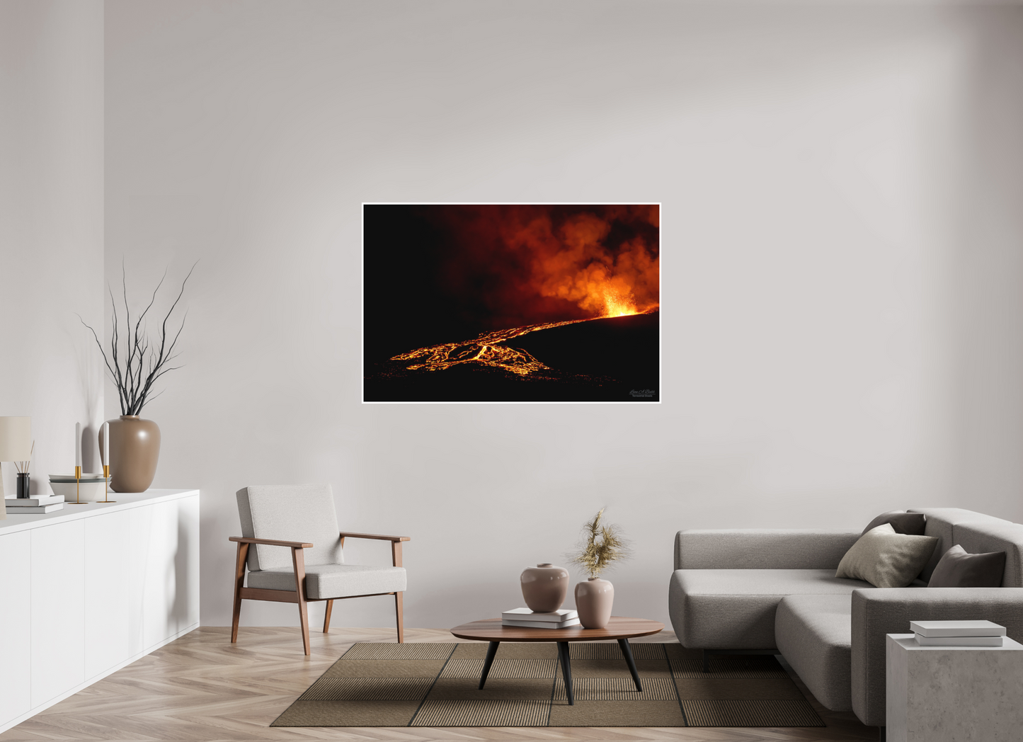 60 x 40″, Print with Matte Lamination Flux of Flame