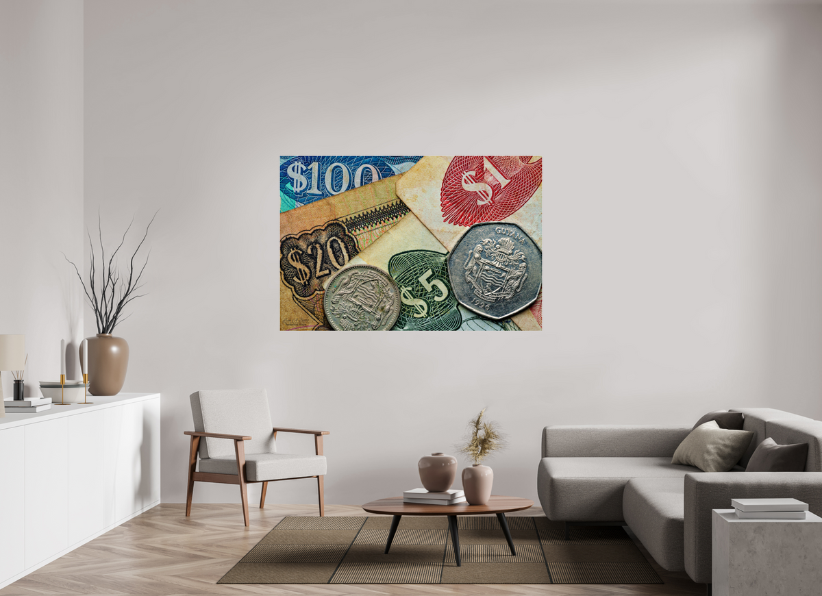 66 x 44″, Photo Print Under Acrylic Glass Currency and Culture