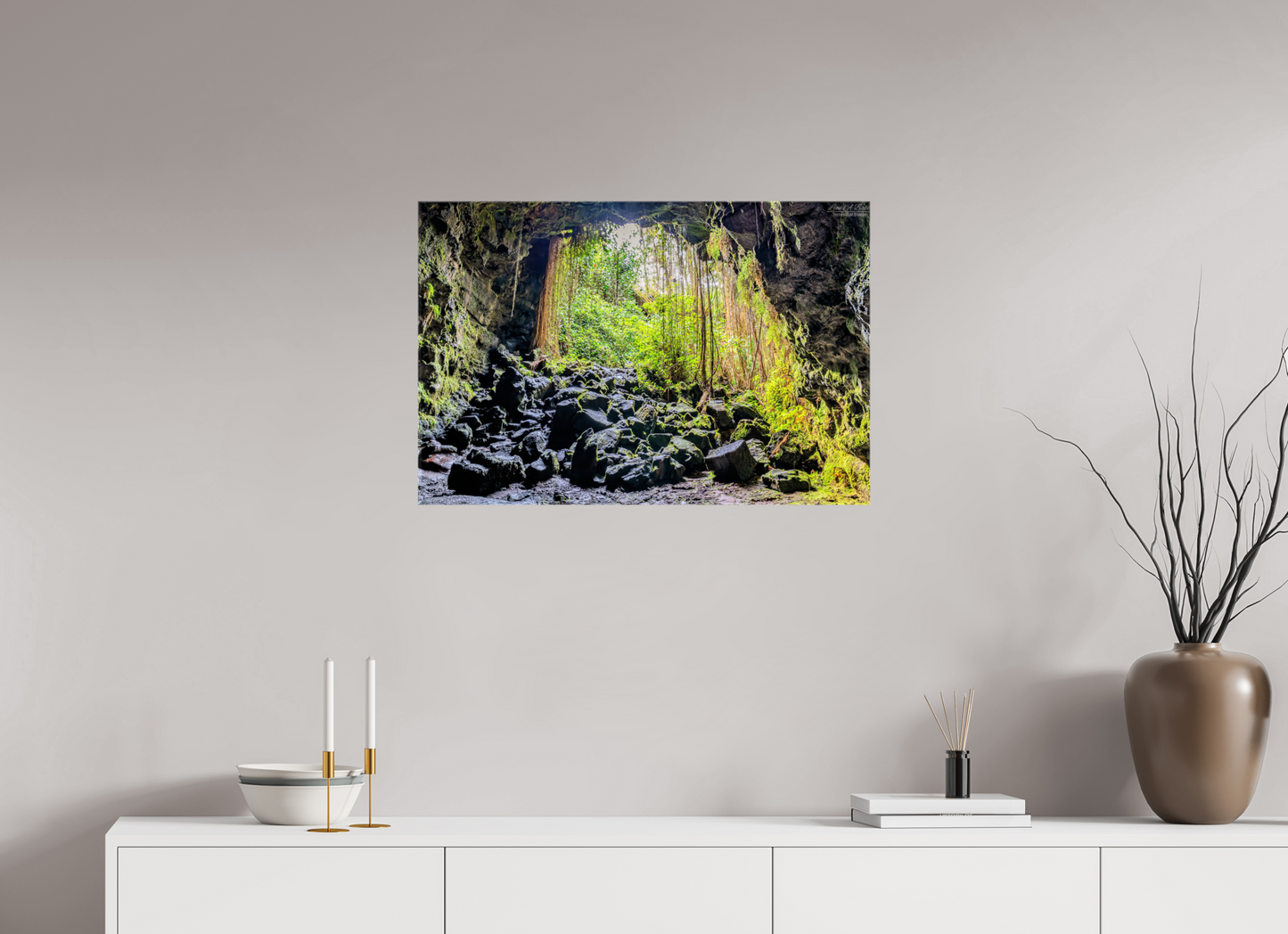 30 x 20″, Glossy Canvas Stretcher Frame with Mirrored Edges Veil of Solitude 1