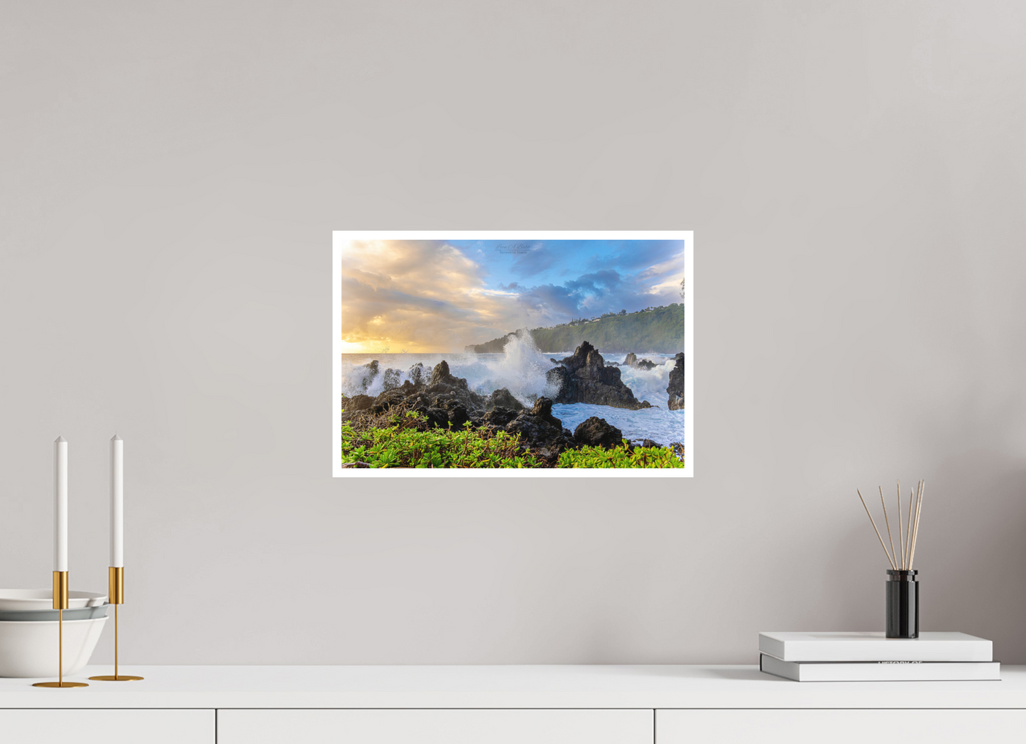 15 x 10″, Photo Print with Matte Lamination (04A) Big Waves at the Coast