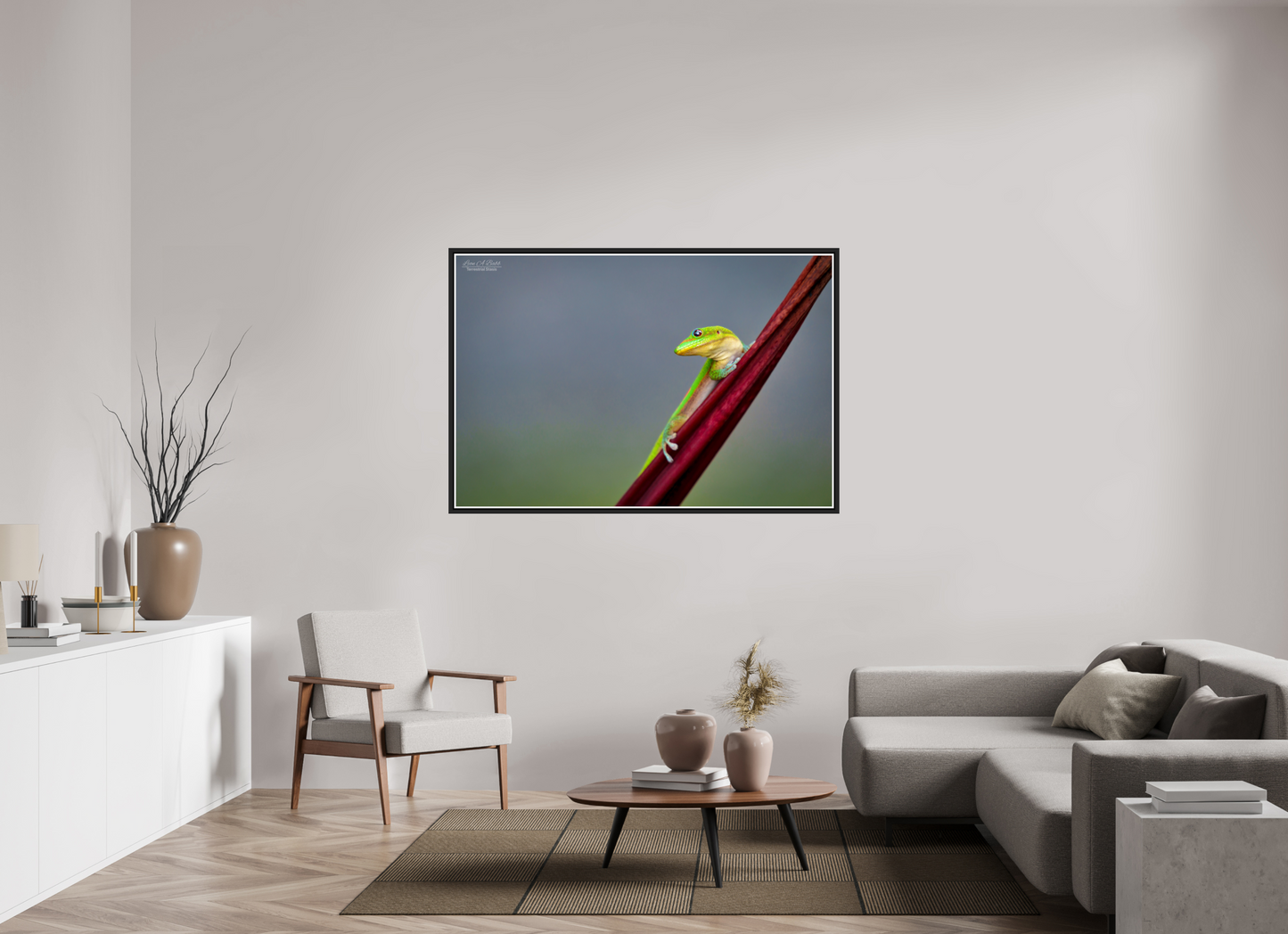60 x 40″, Black Matte Floater Frame with Acrylic Glass (08Q) Quiet Gaze