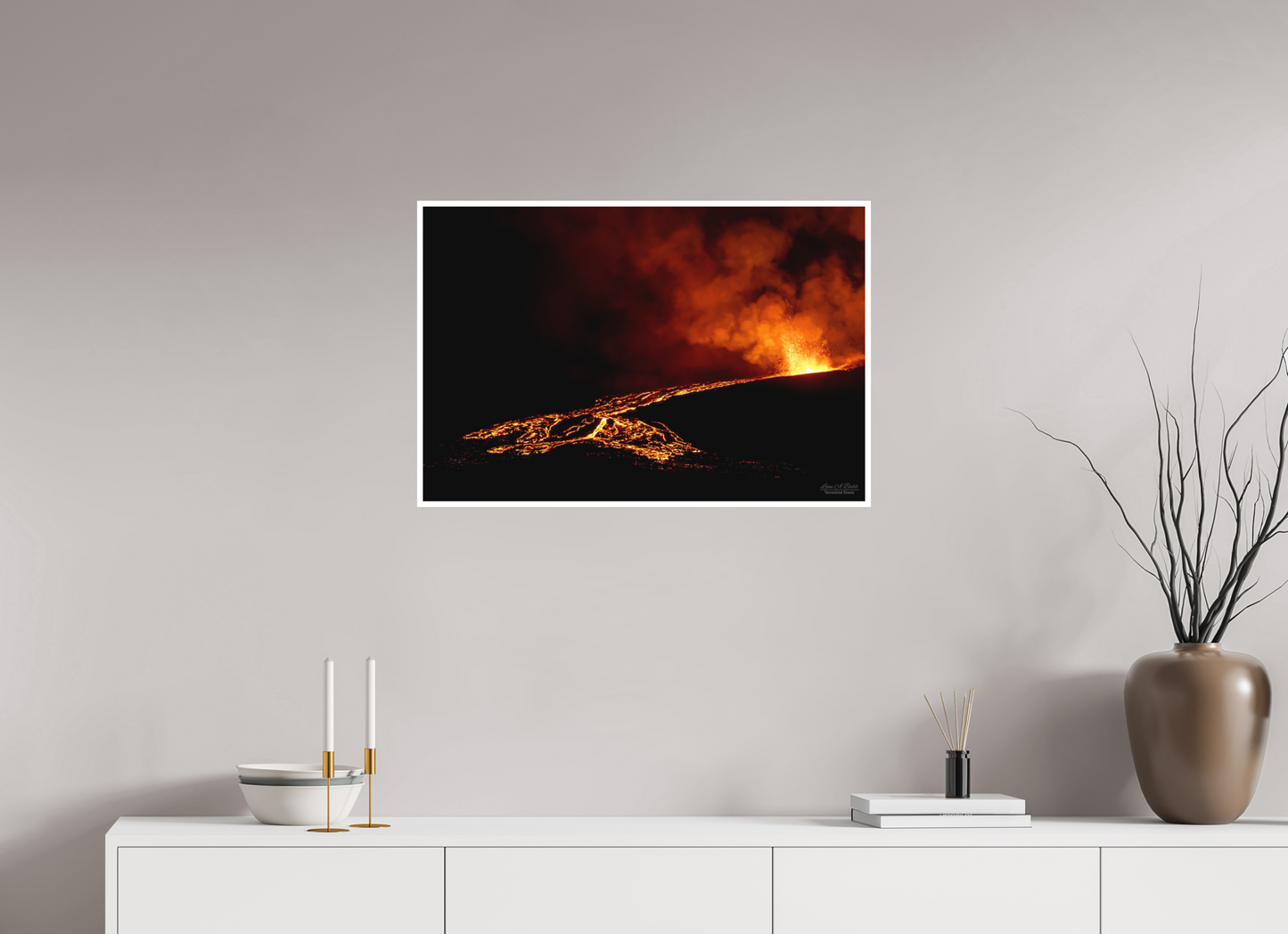 30 x 20″, Print with Matte Lamination Flux of Flame