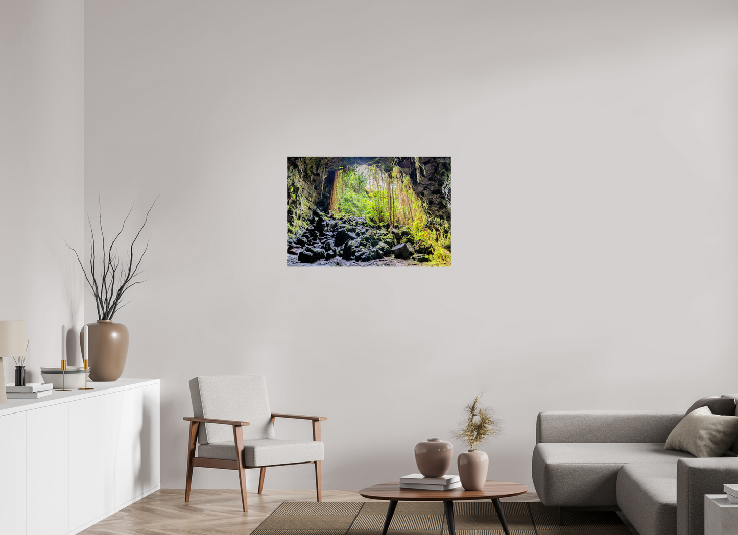 36 x 24″, Glossy Canvas Stretcher Frame with Mirrored Edges Veil of Solitude 1