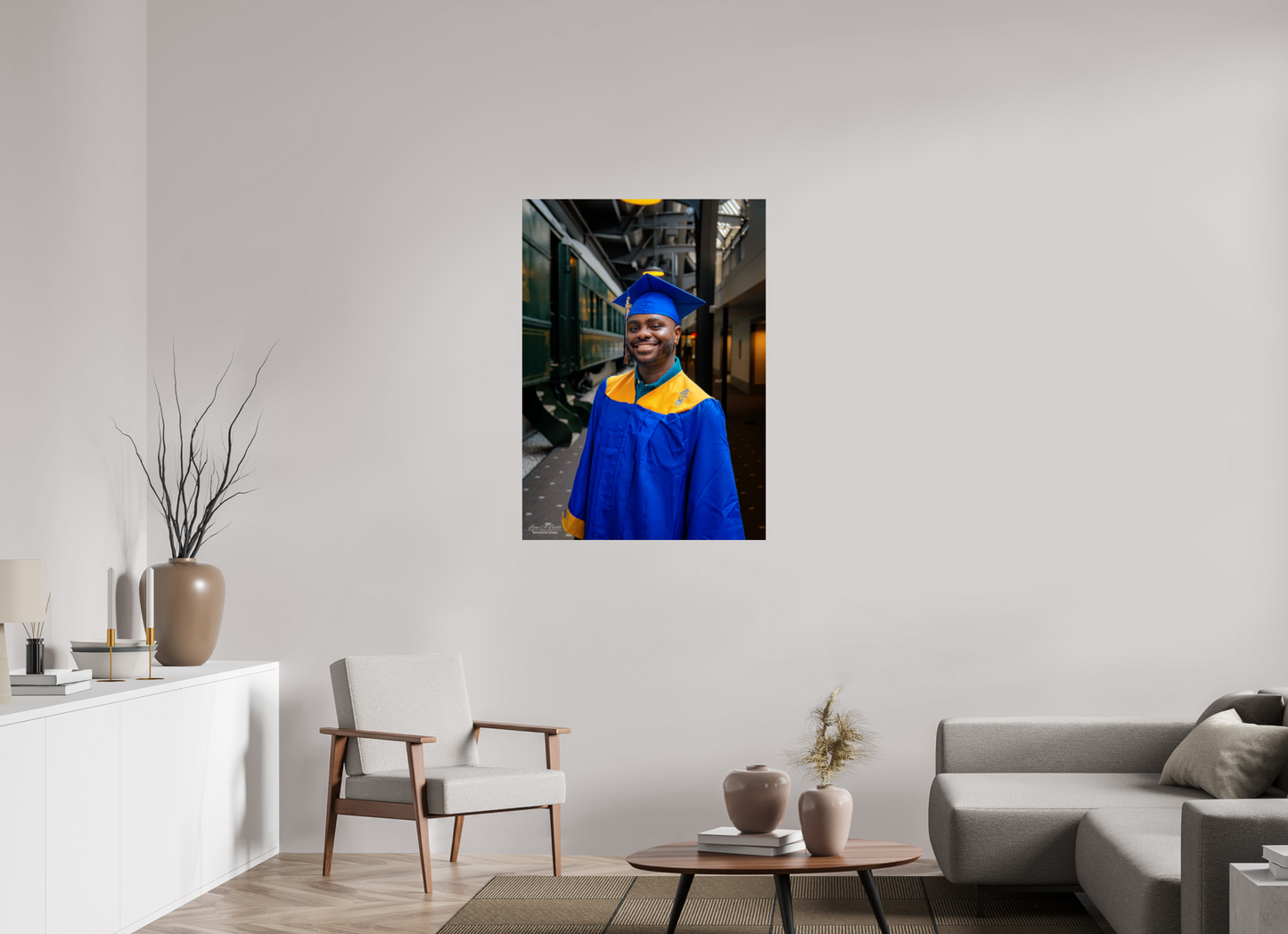 31 x 43.4″, Print with Aluminum Backing and Glossy Lamination (15B) Joseph’s High School Graduation
