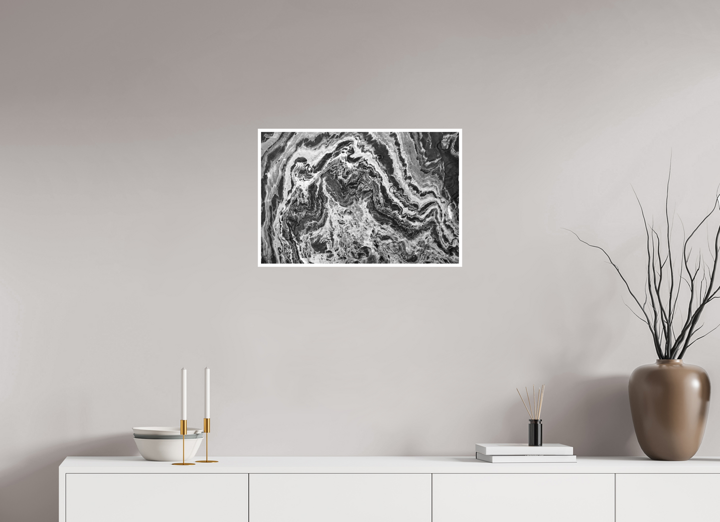 24 x 16″, Print with Matte Lamination Liquid Marble