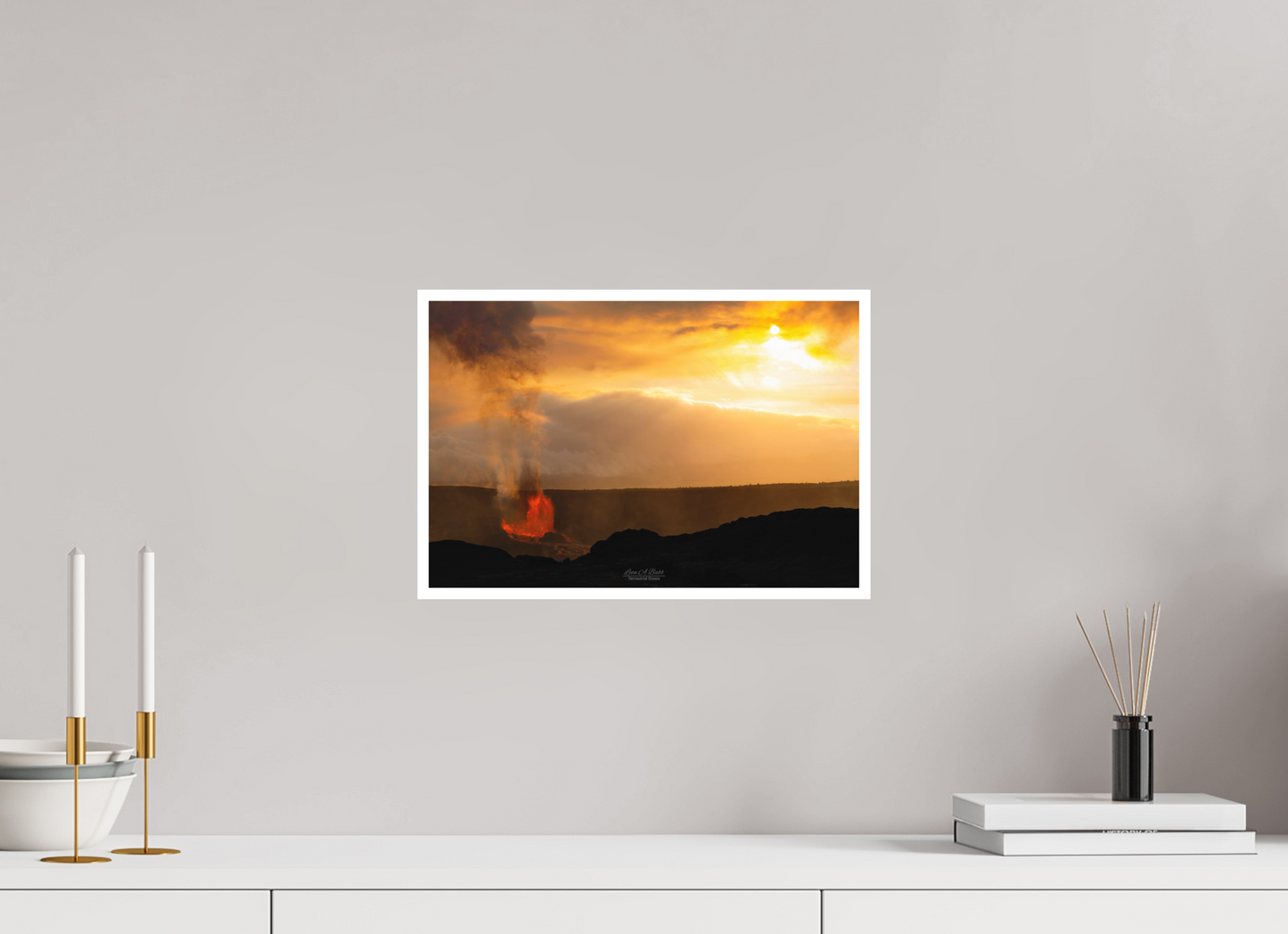 15 x 10″, Photo Print with Matte Lamination (03B) Kilauea Sunset 2
