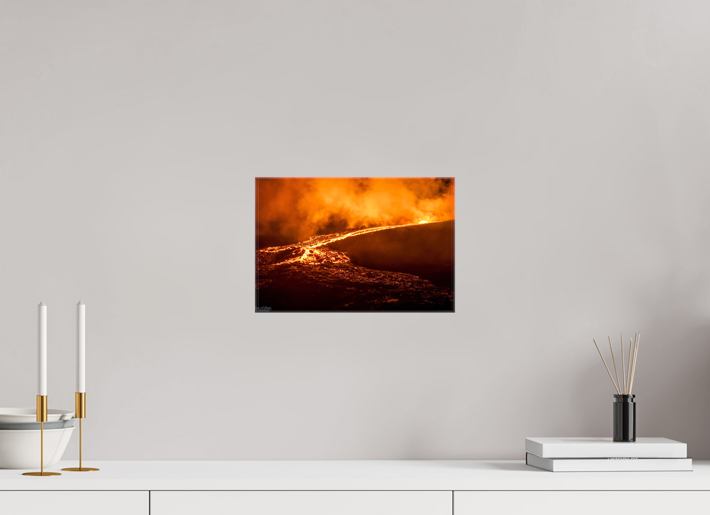12 x 8″, Glossy Canvas Stretcher Frame with Mirrored Edges Nightflow
