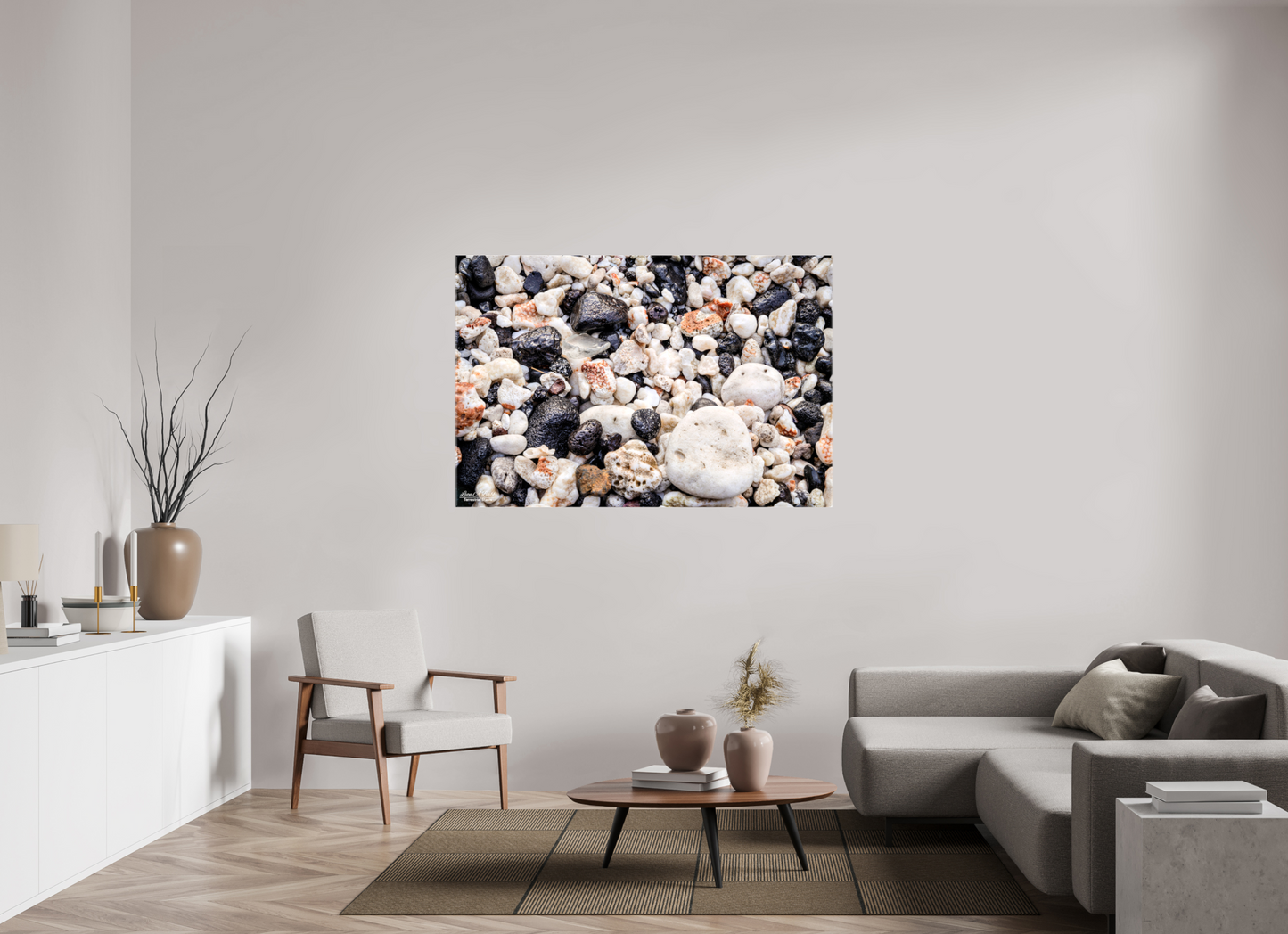 60 x 40″, Glossy Canvas Stretcher Frame with Mirrored Edges (06C) Beach Bliss