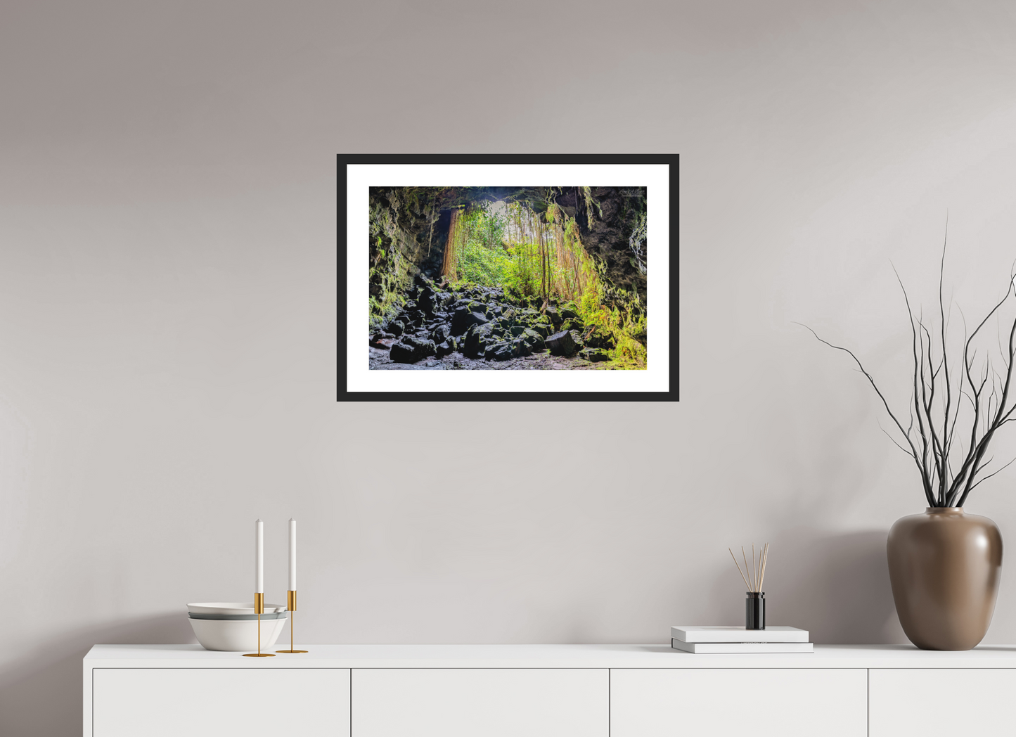 24 x 16″, Classic Black Matte Wood Frame Veil of Solitude 1