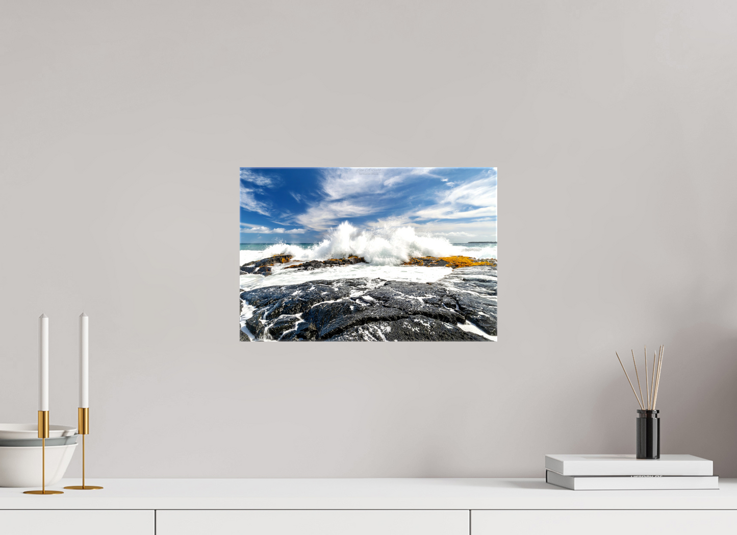 15 x 10″, Glossy Canvas Stretcher Frame with Mirrored Edges (04D) Impact on the Rocks