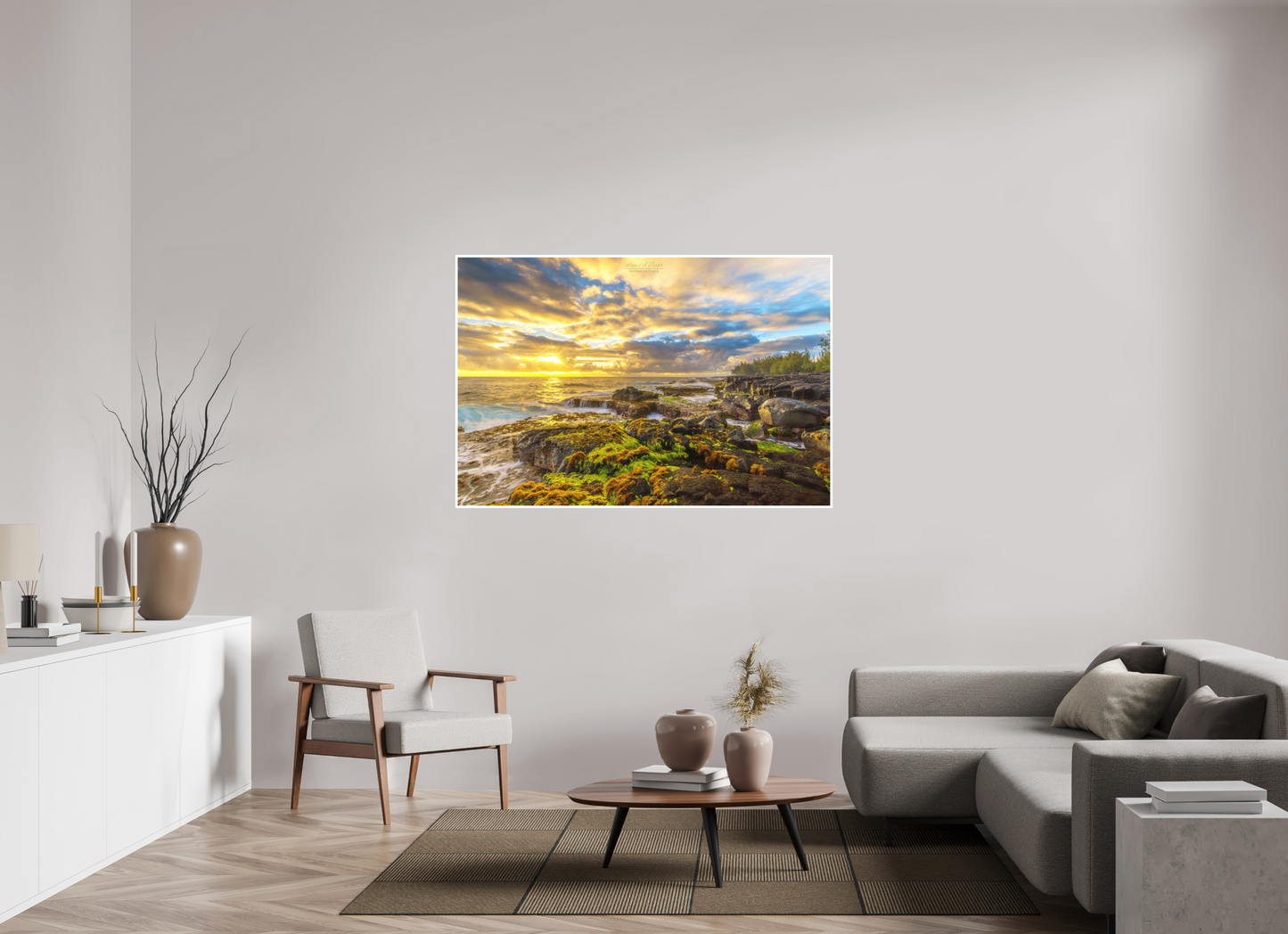 60 x 40″, Photo Print with Matte Lamination (05C) Maku’u Sunrise