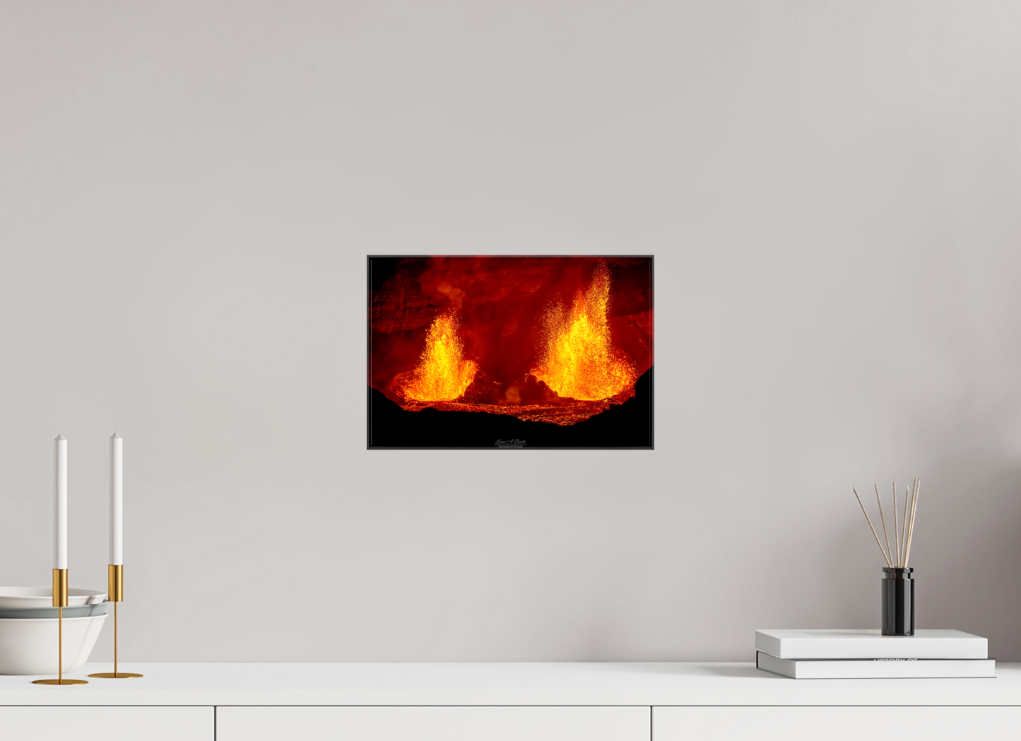 12 x 8″, Glossy Canvas (03C) Twin Flames at Kilauea