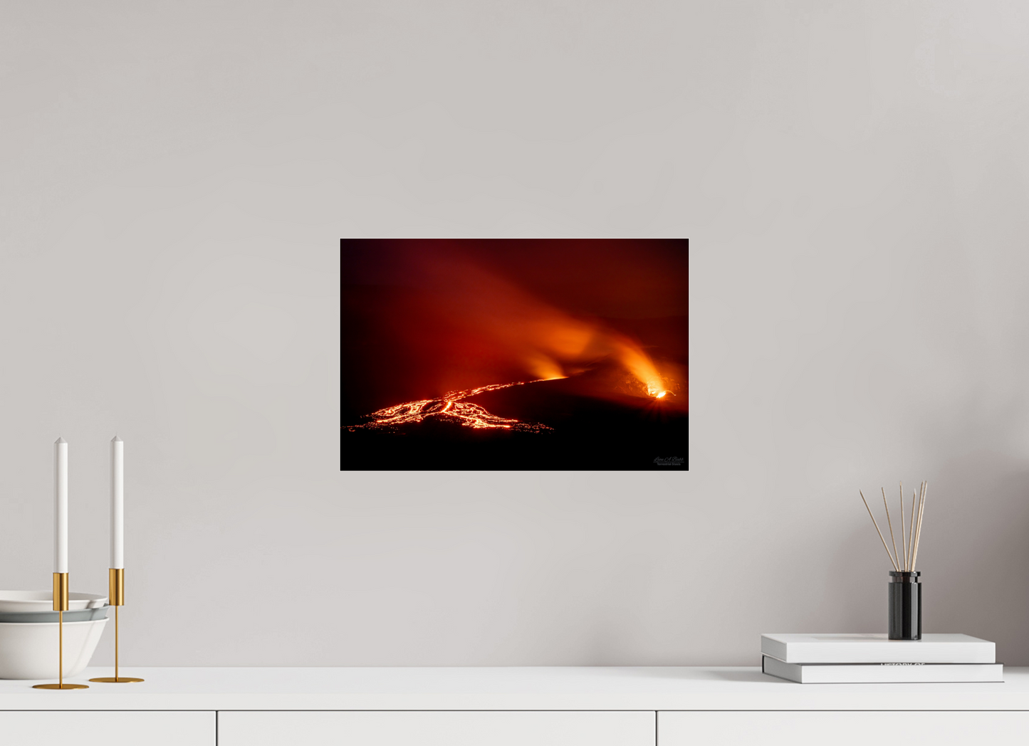 15 x 10″, Photo Print Under Acrylic Glass Island of Fire