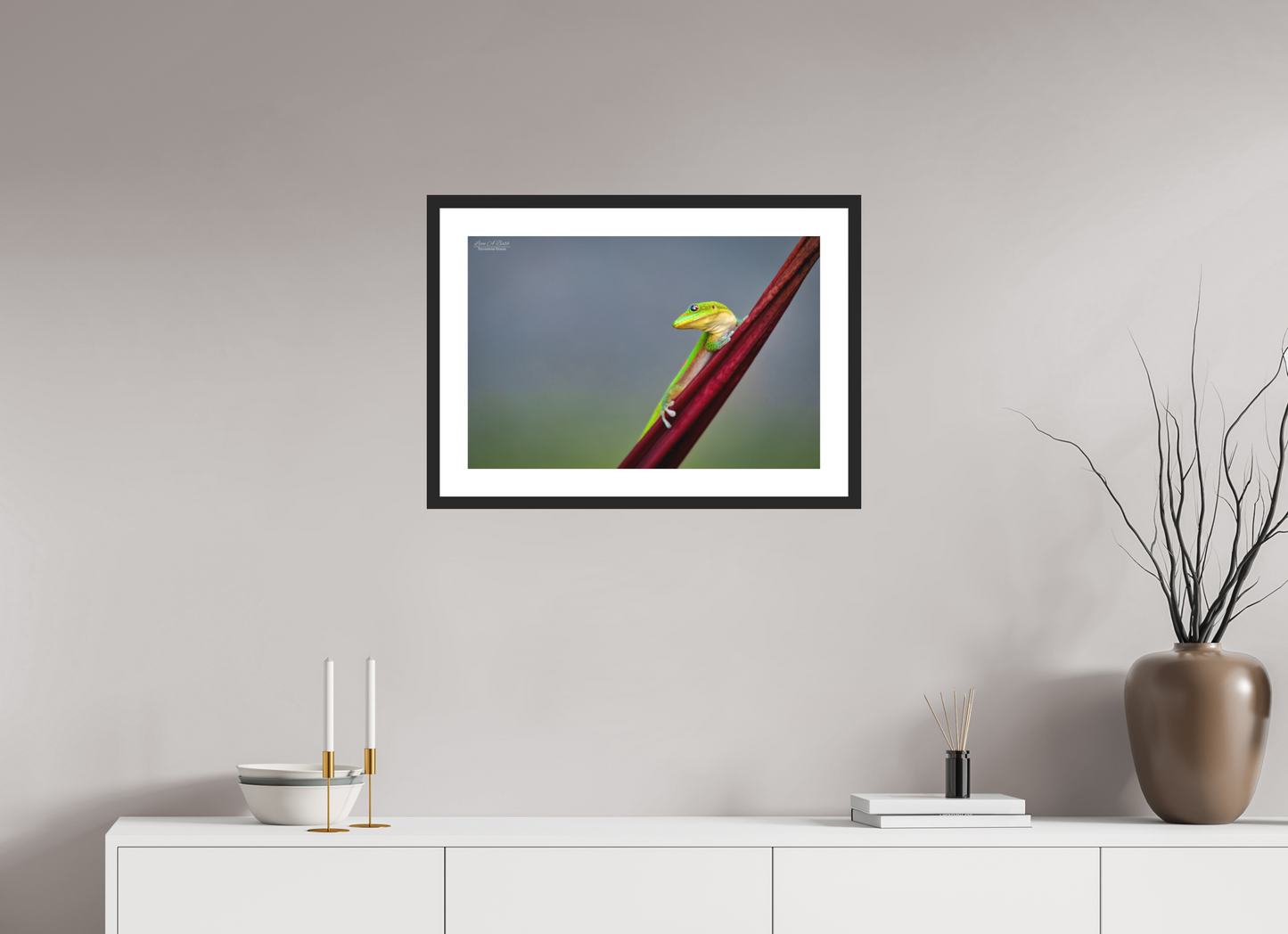 24 x 16″, Classic Black Matte Wood Frame (08Q) Quiet Gaze
