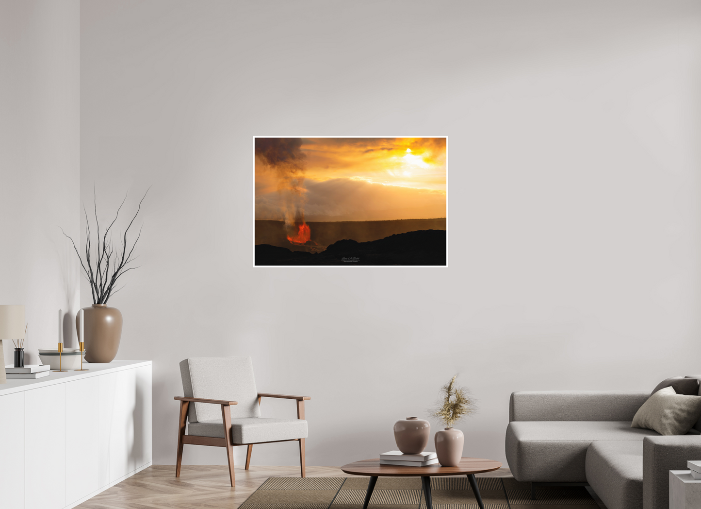 45 x 30″, Photo Print with Matte Lamination (03B) Kilauea Sunset 2