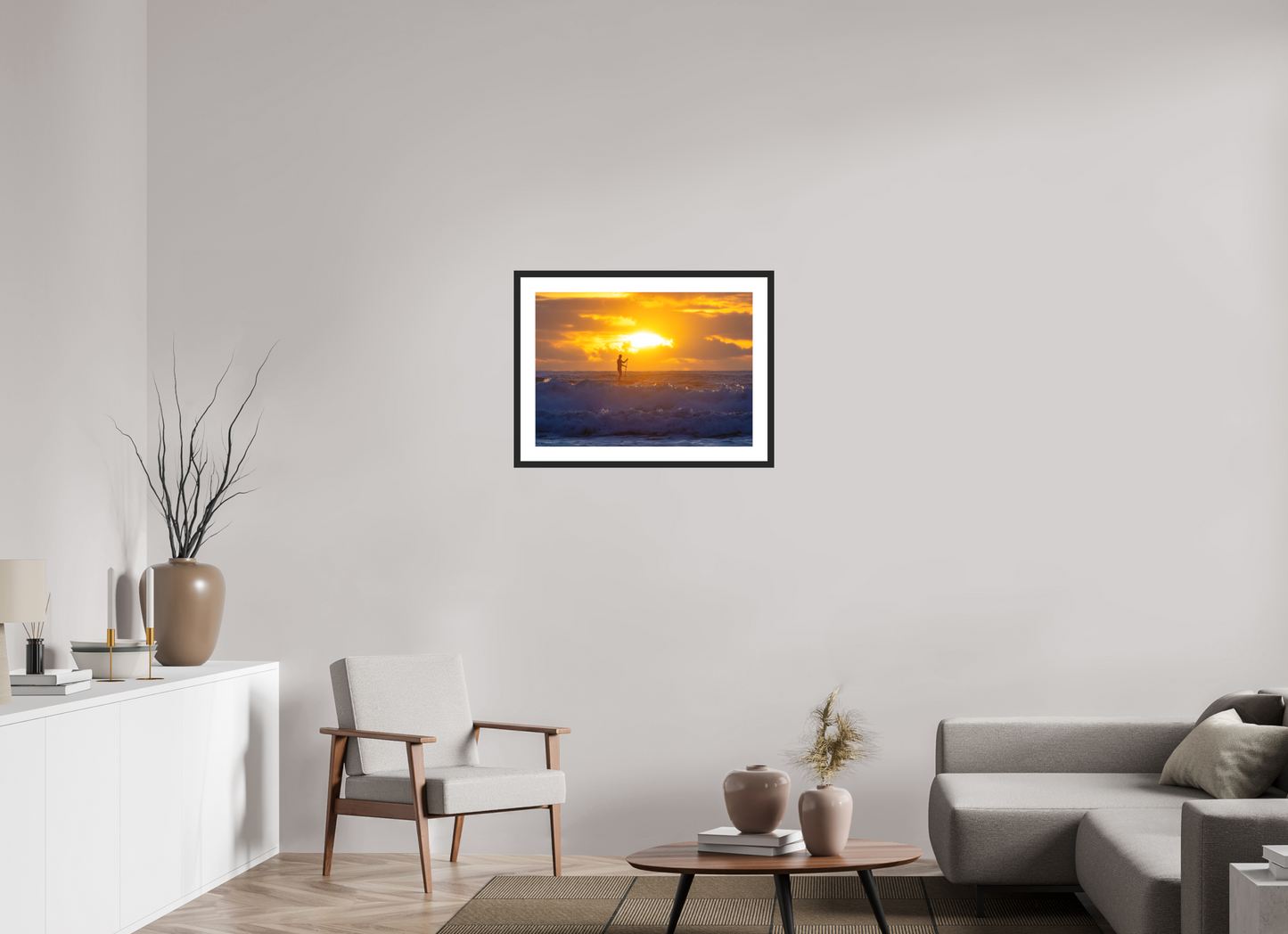 28 x 20″, Standard Black Matte Wood Frame (05E) First Light
