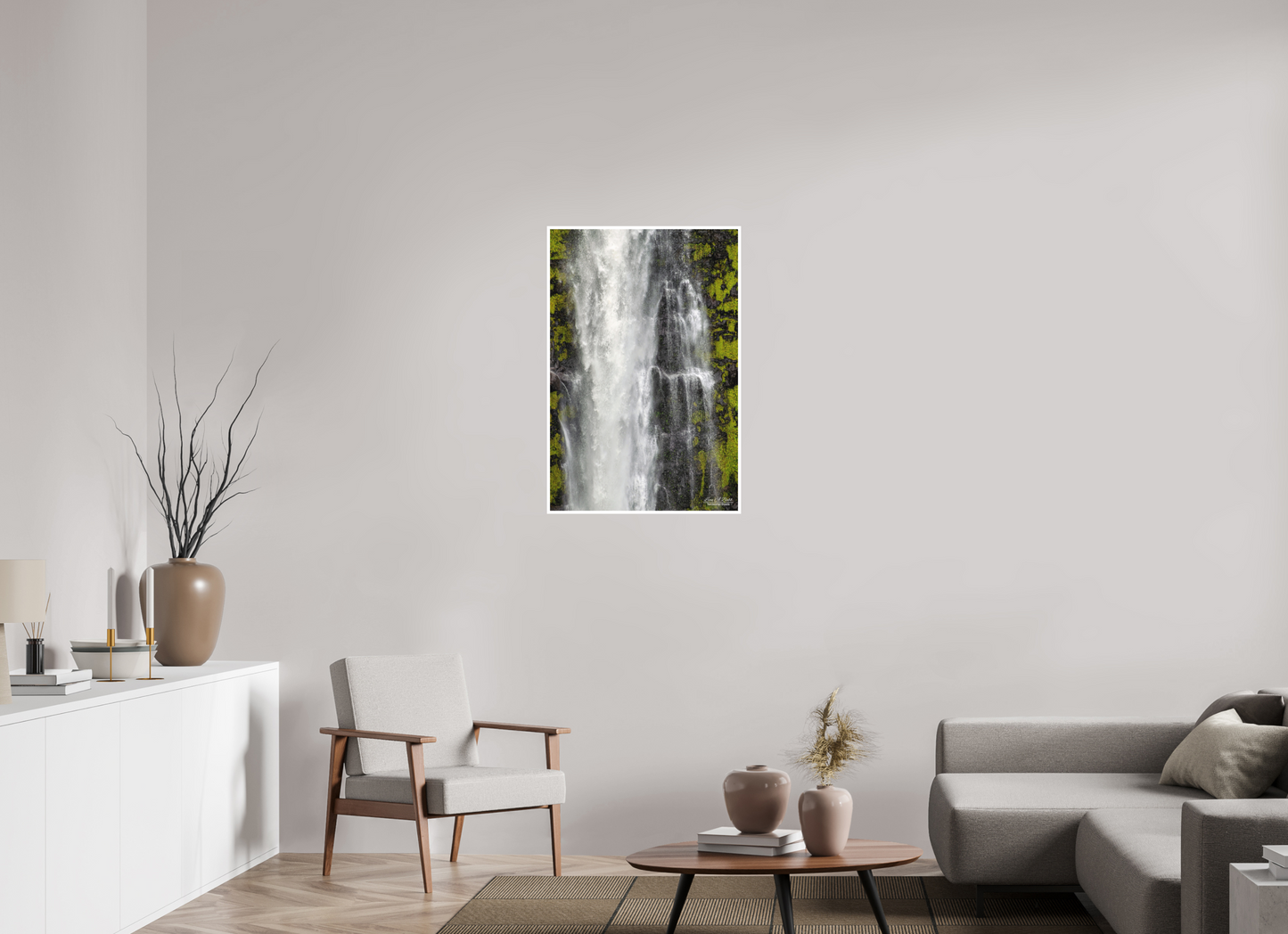 24 x 36″, Photo Print with Matte Lamination (04D) Akaka Falls Cascade