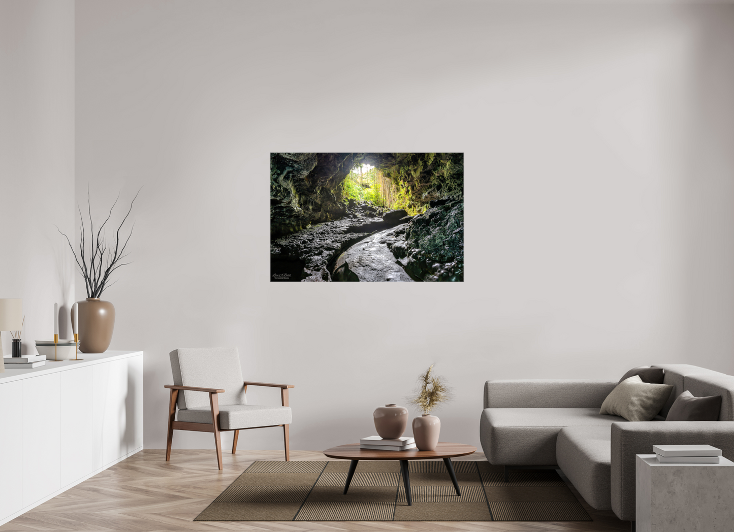 54 x 36″, Glossy Canvas Stretcher Frame with Mirrored Edges Journey's End