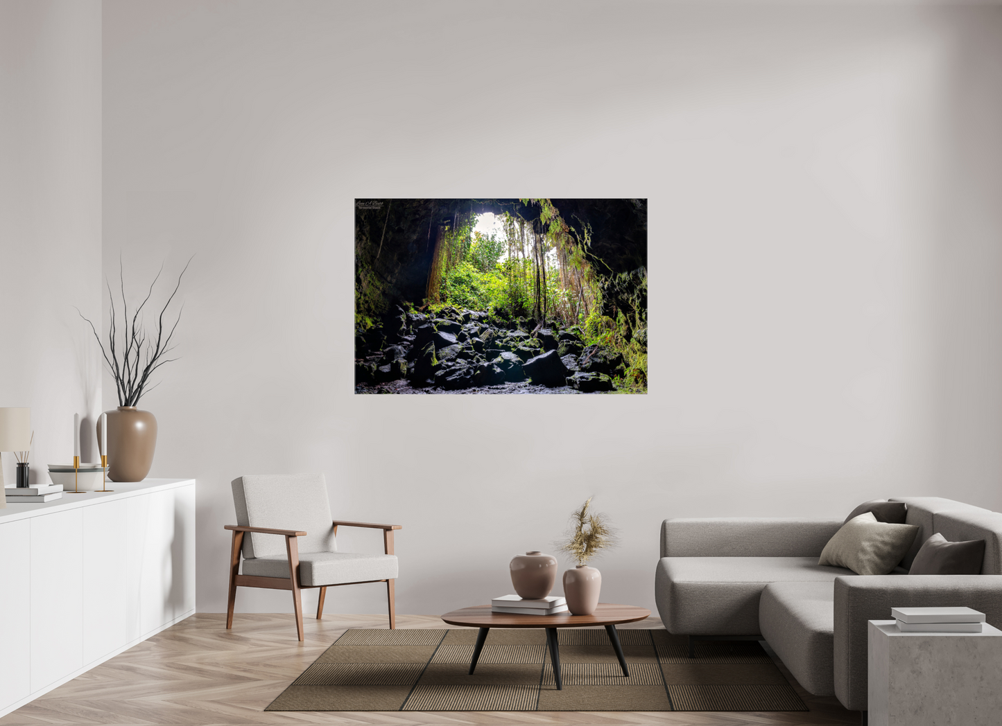 60 x 40″, Glossy Canvas Stretcher Frame with Mirrored Edges (10F) At the Cave's Edge