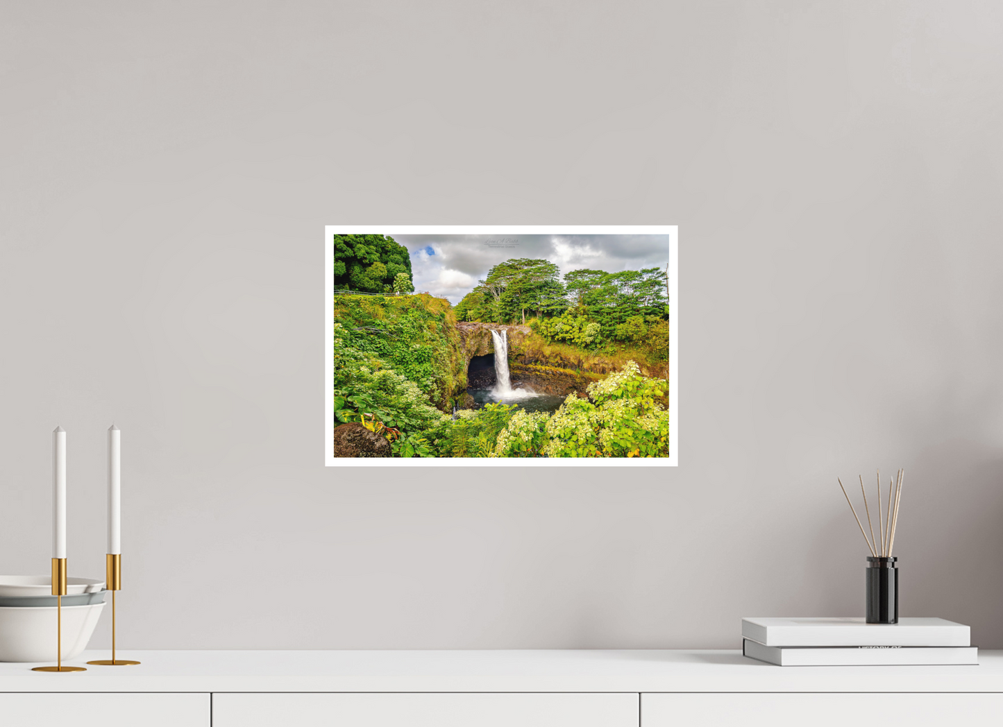 15 x 10″, Photo Print with Matte Lamination (04C) Rainbow Falls