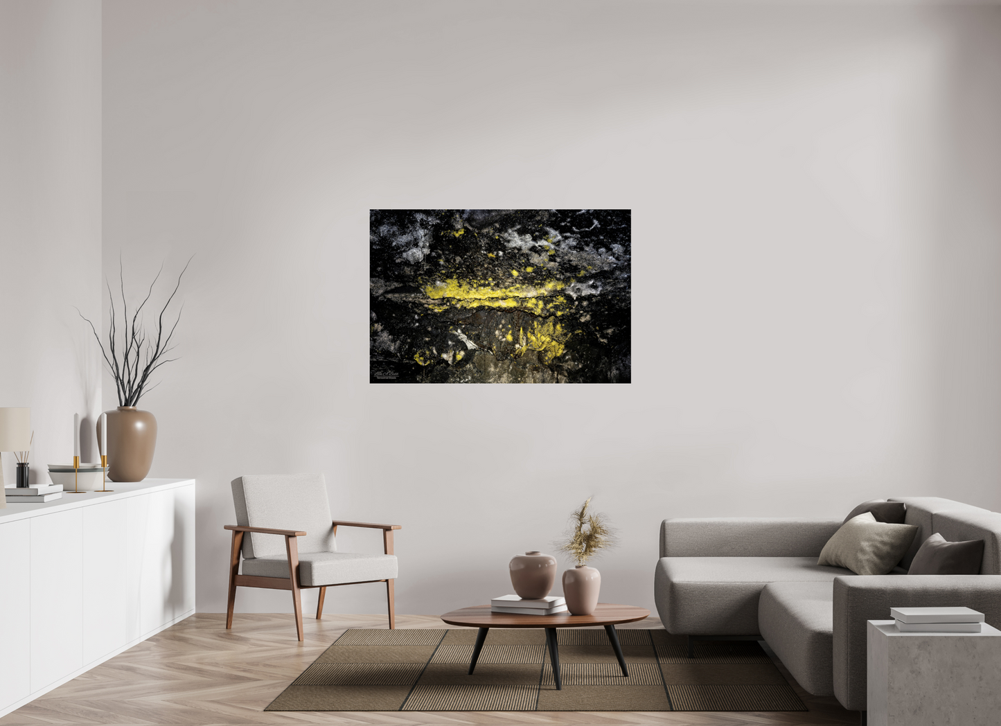 54 x 36″, Photo Print Under Acrylic Glass Luminous veins of the Kaūmana caves 1