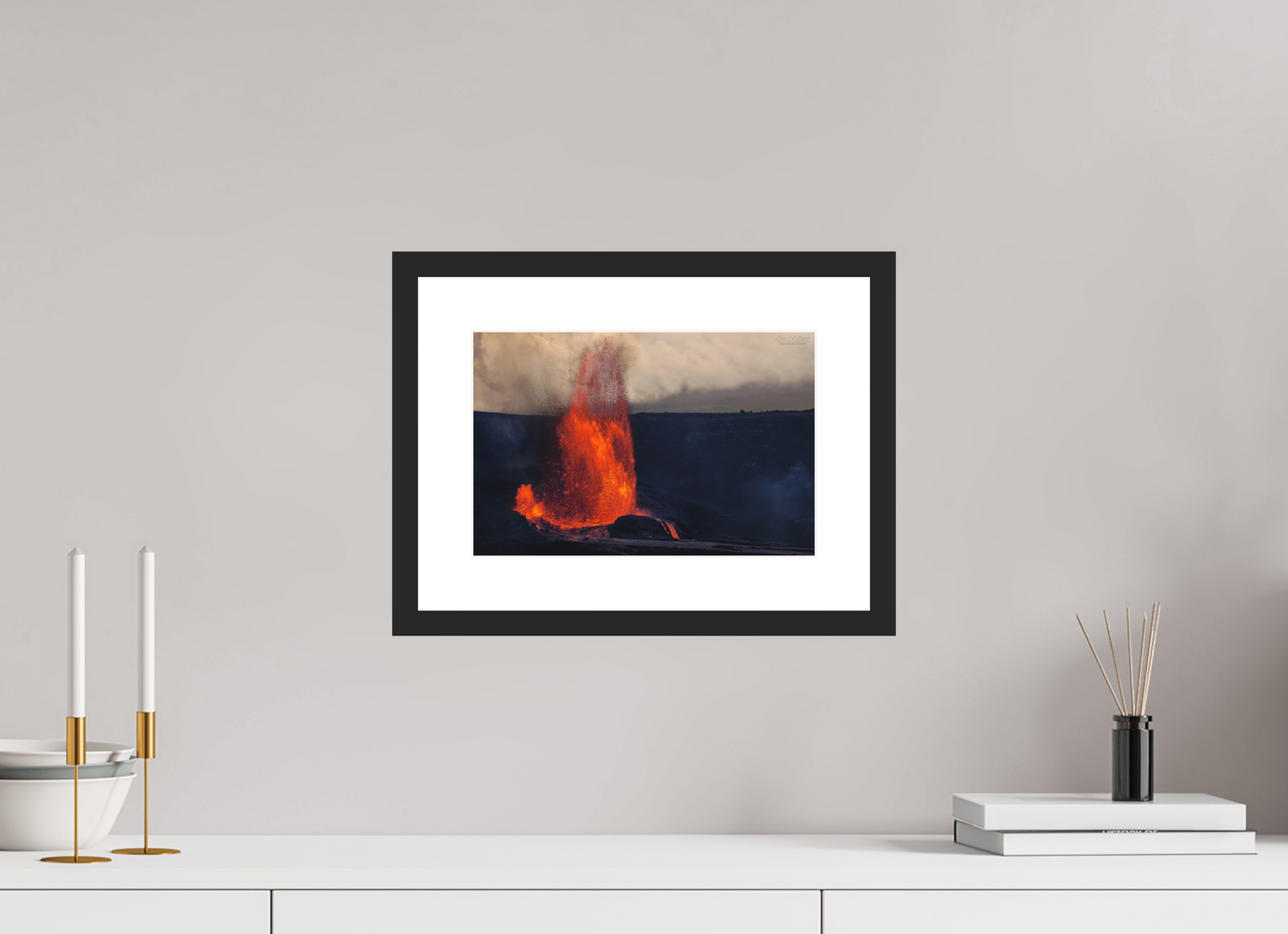 12 x 8″, Standard Black Matte Wood Frame (03D) Earth in Motion