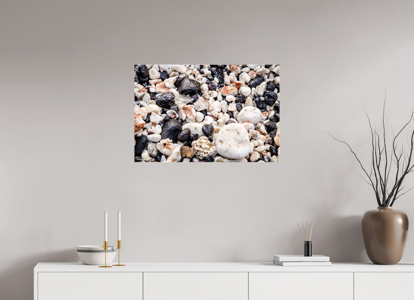 30 x 20″, Glossy Canvas Stretcher Frame with Mirrored Edges (06C) Beach Bliss