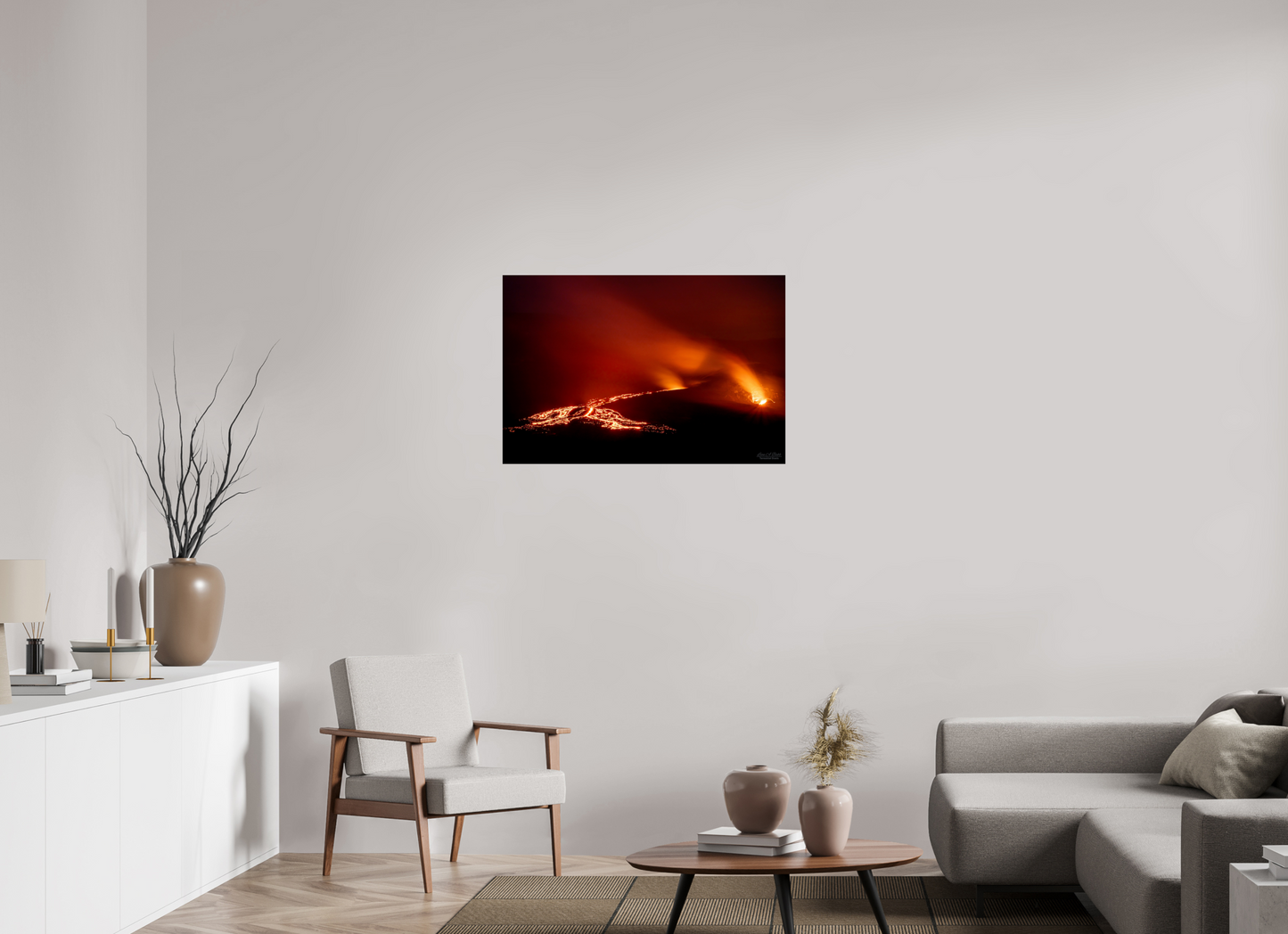 36 x 24″, Print with Aluminum Backing and Glossy Lamination Island of Fire