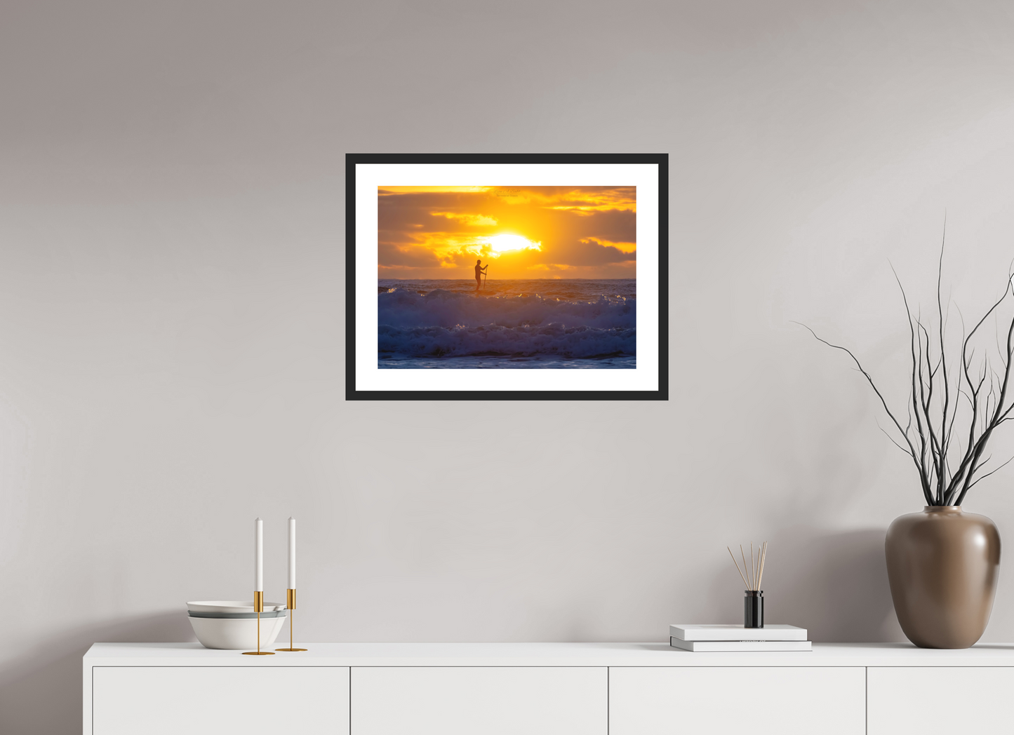 22.4 x 16″, Standard Black Matte Wood Frame (05E) First Light