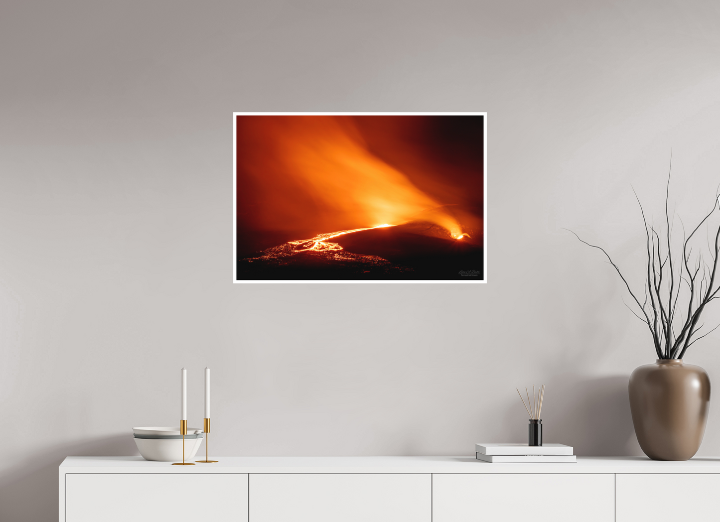 30 x 20″, Print with Matte Lamination Kīlauea Nights