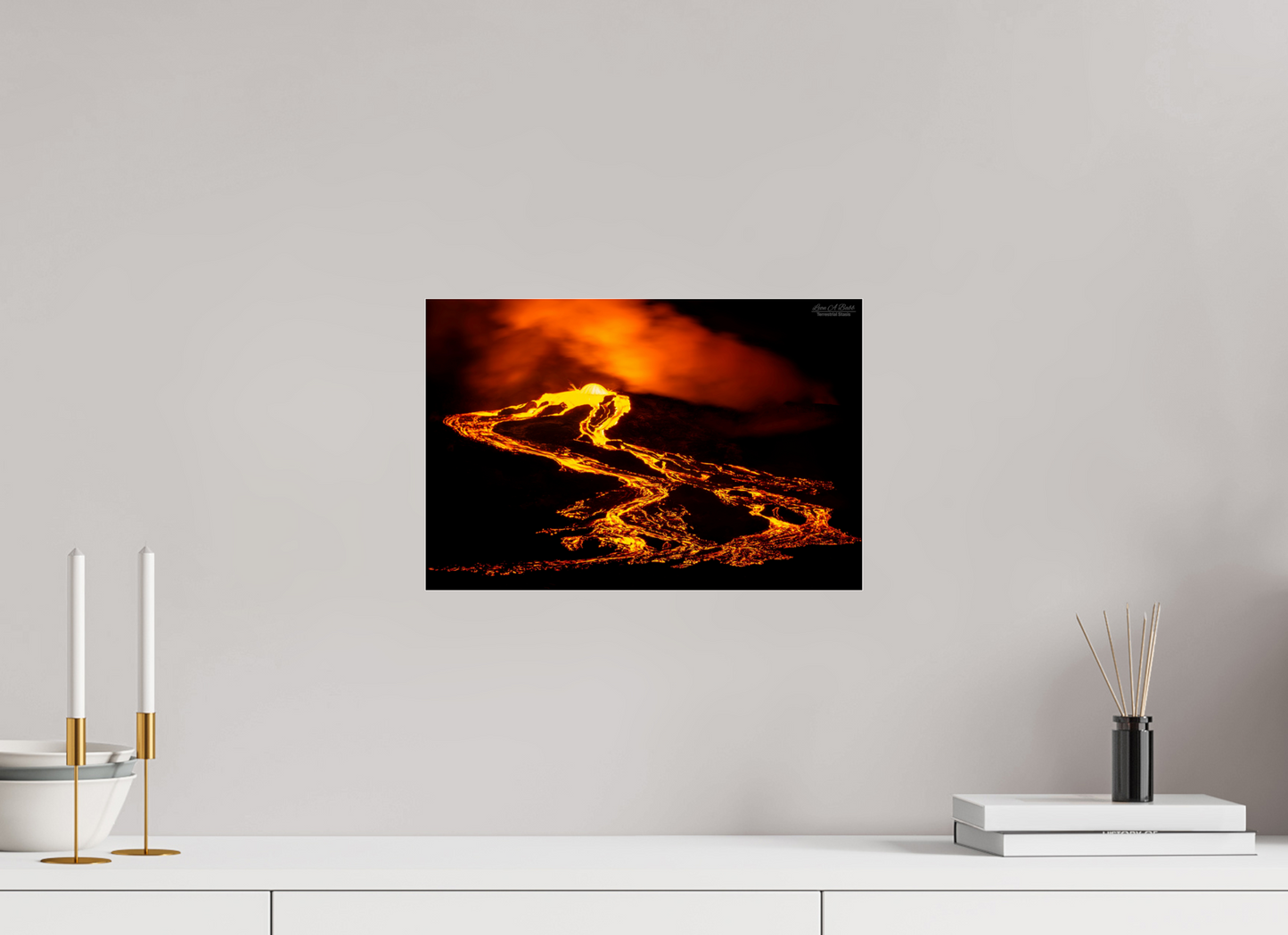 15 x 10″, Photo Print Under Acrylic Glass (03F) Ember Tide