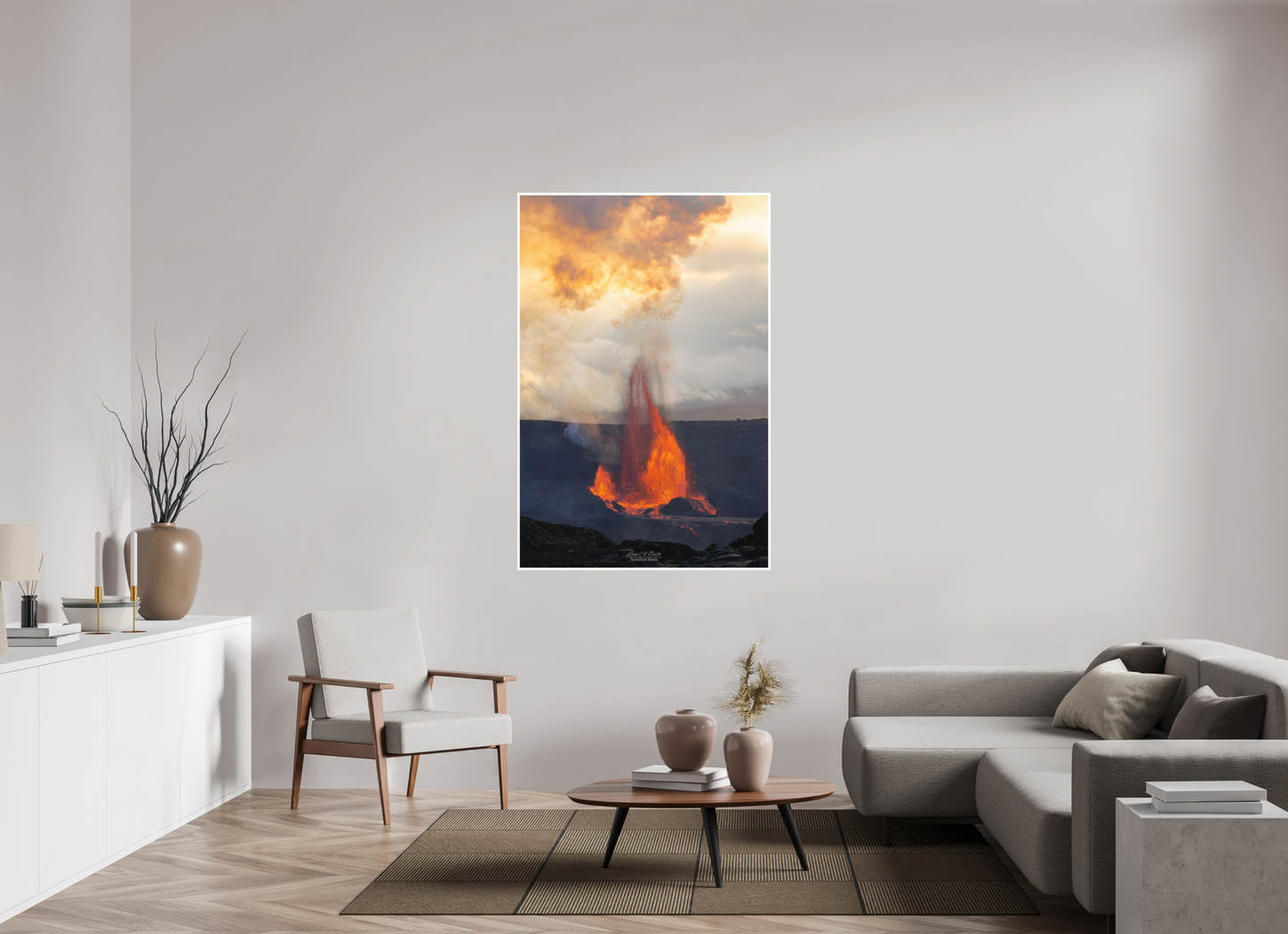 40 x 60″, Photo Print with Matte Lamination (03A) Kilauea Sunset 1