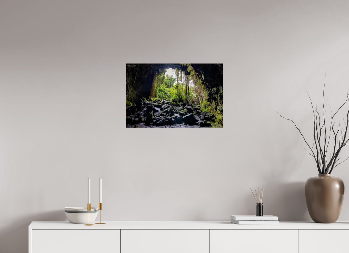 24 x 16″, Photo Print Under Acrylic Glass (10F) At the Cave's Edge