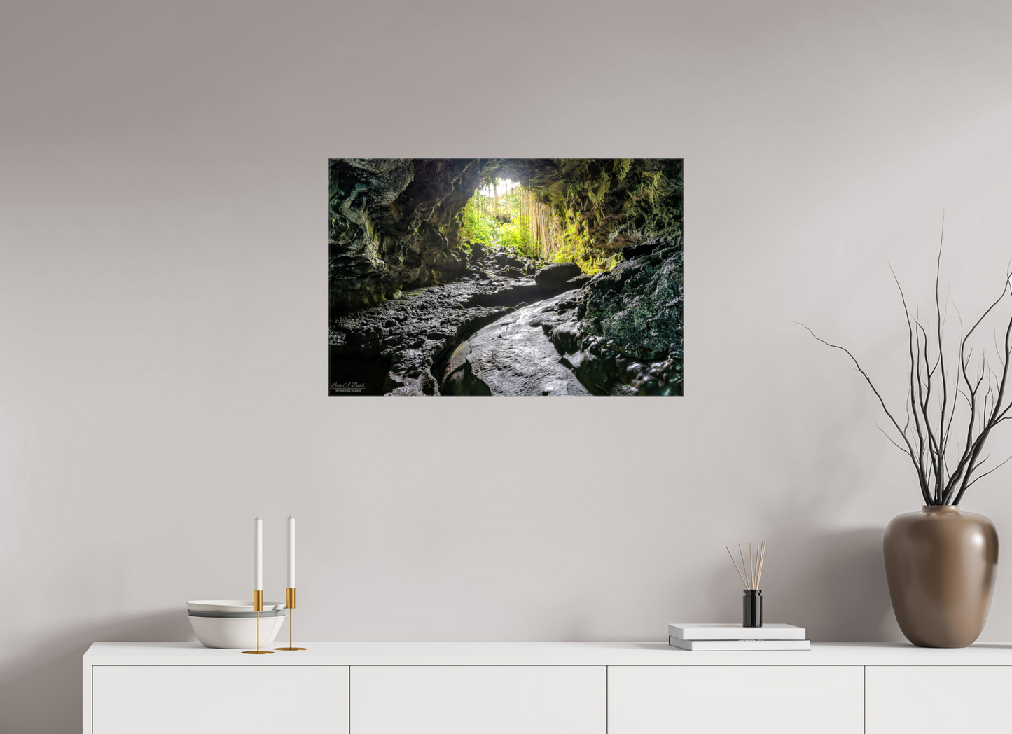 30 x 20″, Glossy Canvas Stretcher Frame with Mirrored Edges Journey's End