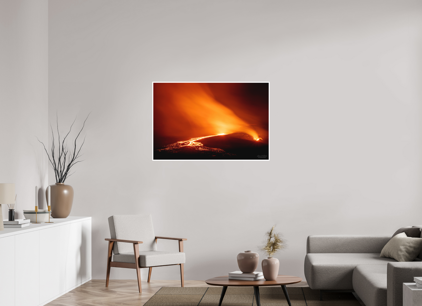 45 x 30″, Print with Matte Lamination Kīlauea Nights