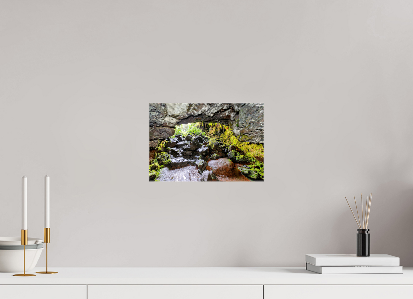 11.9 x 8″, Glossy Canvas Stretcher Frame with Mirrored Edges Threshold of Adventure