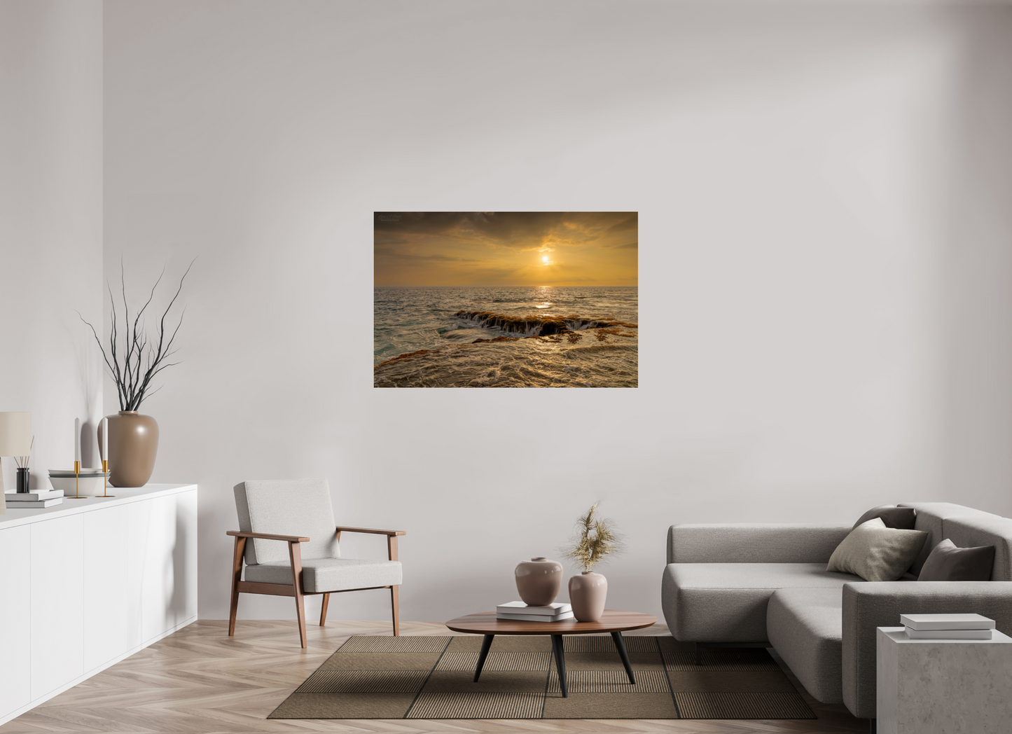 54 x 36″, Photo Print Under Acrylic Glass Sunset Cascade
