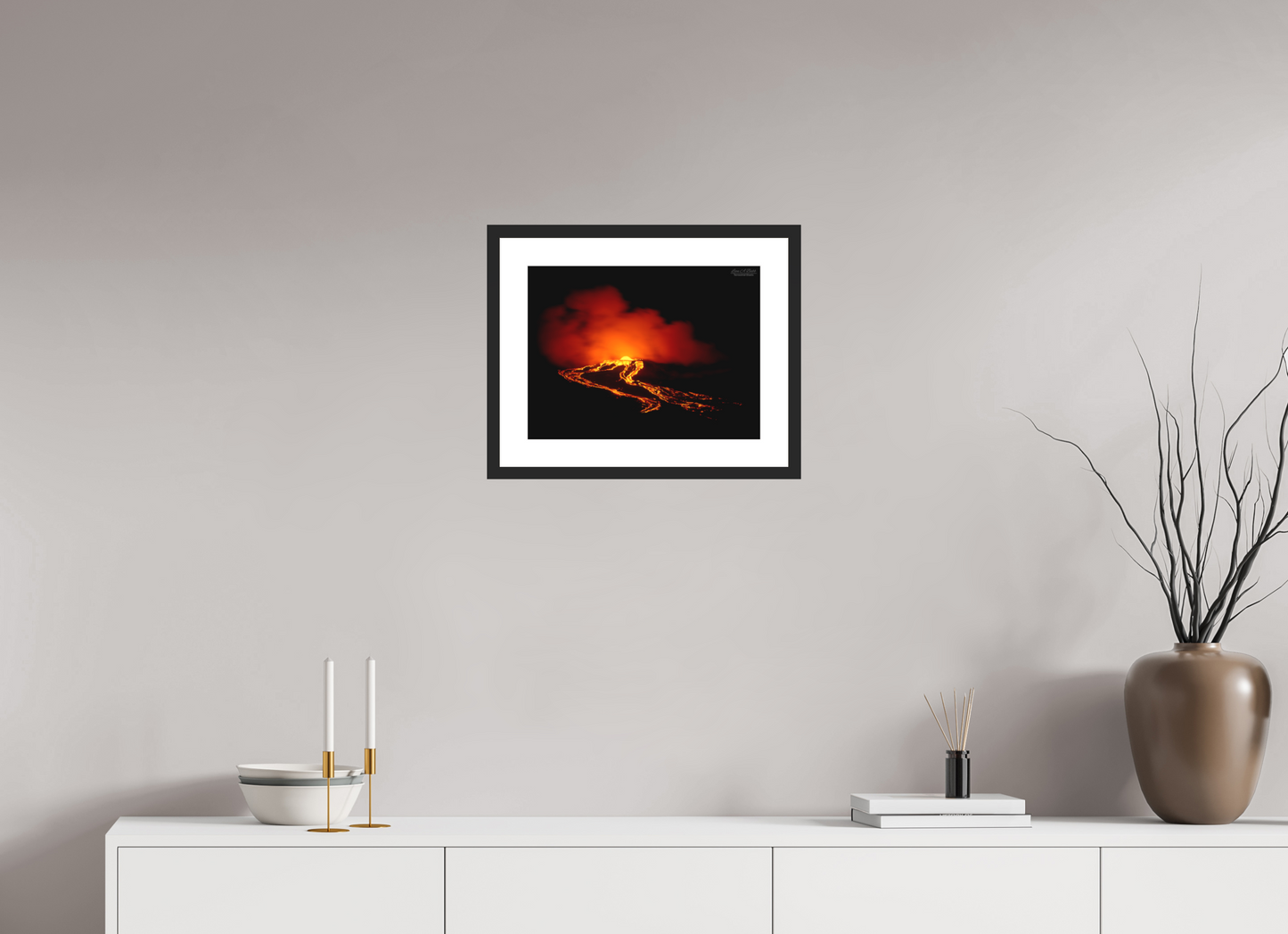 16 x 12″, Classic Black Matte Wood Frame (03G) Ember Vale